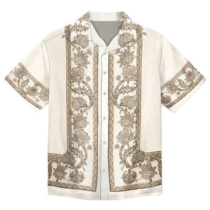 Other Men’s Natural Ivory Bowling Shirt | Minimalist Design Size US L / EU 52-54 / 3 - 1 Thumbnail