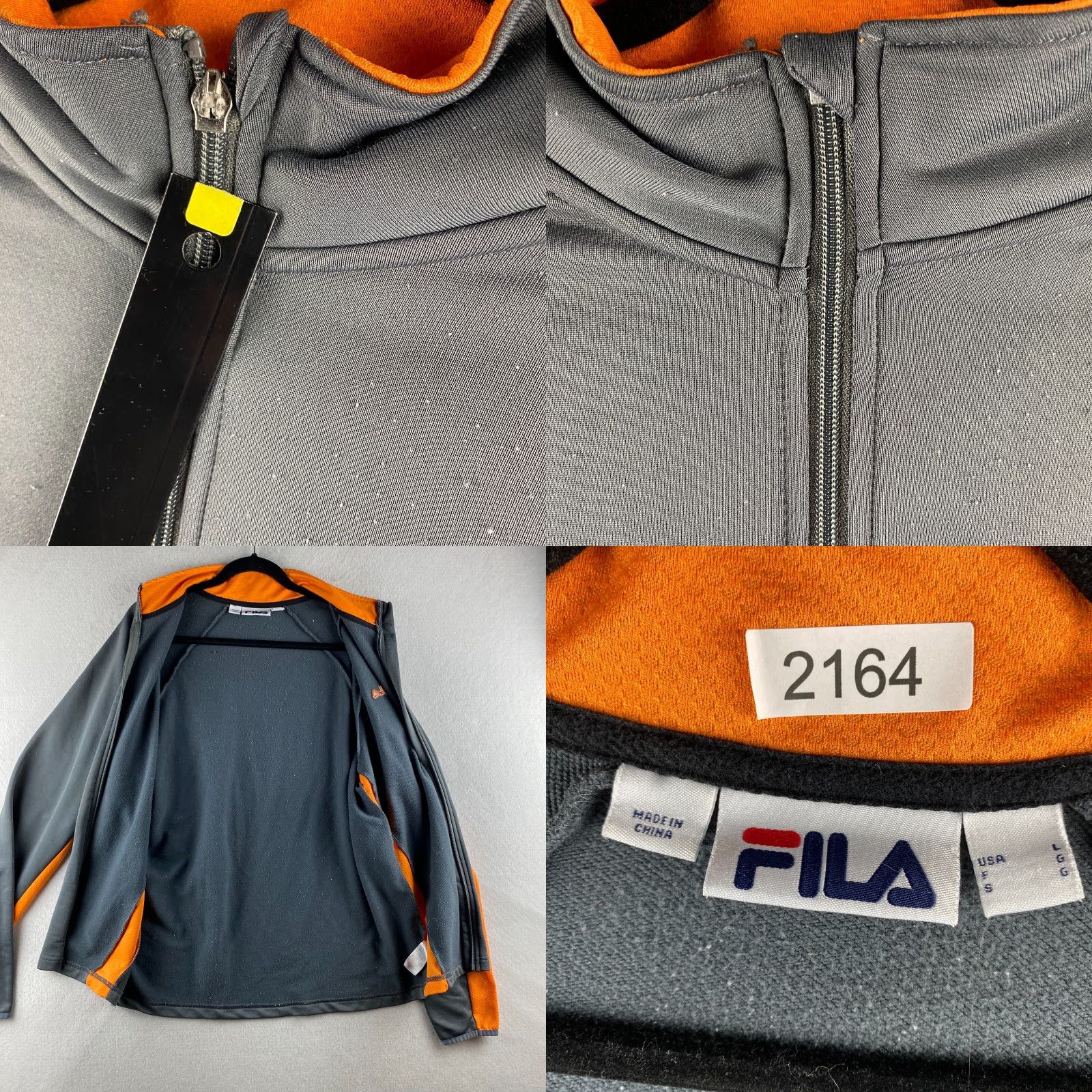 Fila FILA Jacket Mens L Gray Active Full Zip Collared Long Sleeve Shirt Size US L / EU 52-54 / 3 - 10 Thumbnail