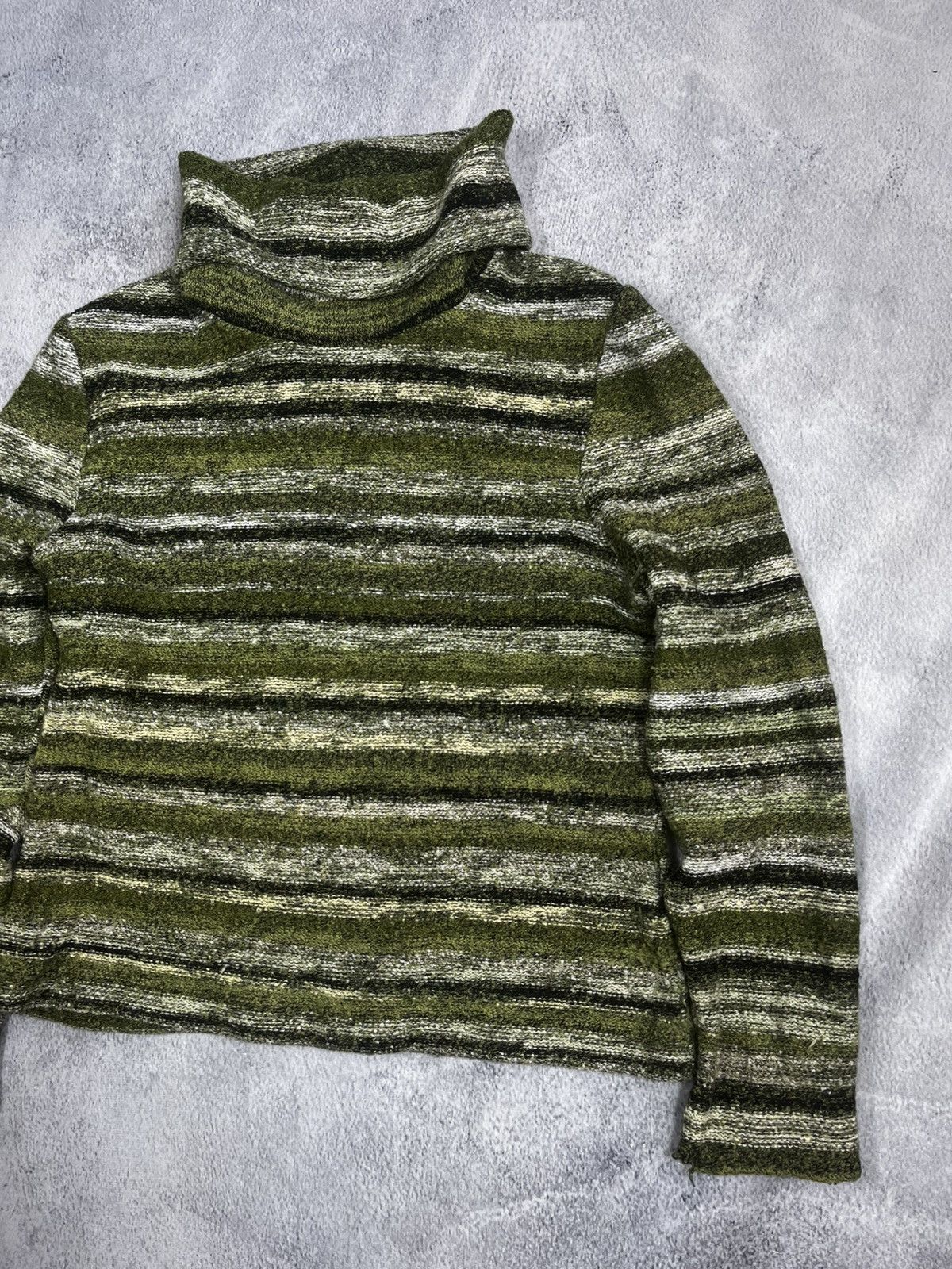 Vintage Vintage Y2K striped turtleneck sweater 00s old money style Size M / US 6-8 / IT 42-44 - 6 Thumbnail