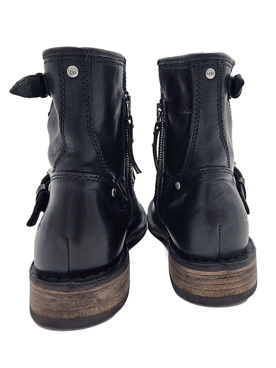 Ugg UGG Fabrizia Black Leather Ankle Boots Size 37 Size US 7 / IT 37 - 5 Thumbnail