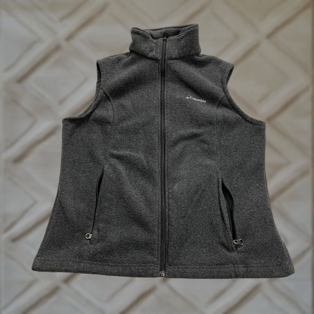 Vintage Columbia Benton Springs Fleece Vest Full Zip Womens Medium Dark Gray Size M / US 6-8 / IT 42-44 - 1 Thumbnail