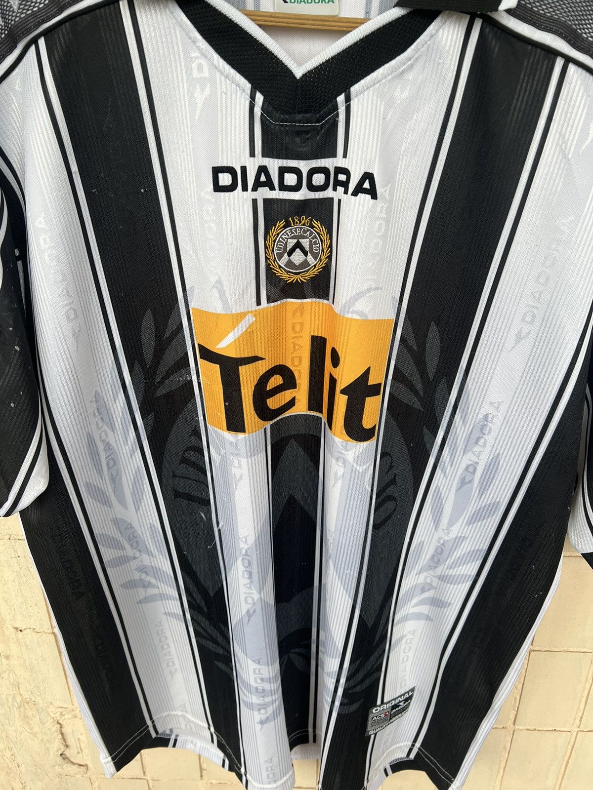 Diadora Vintage Udinese Calcio Diadora Italy 99s Home Soccer Jersey Size US L / EU 52-54 / 3 - 11 Thumbnail