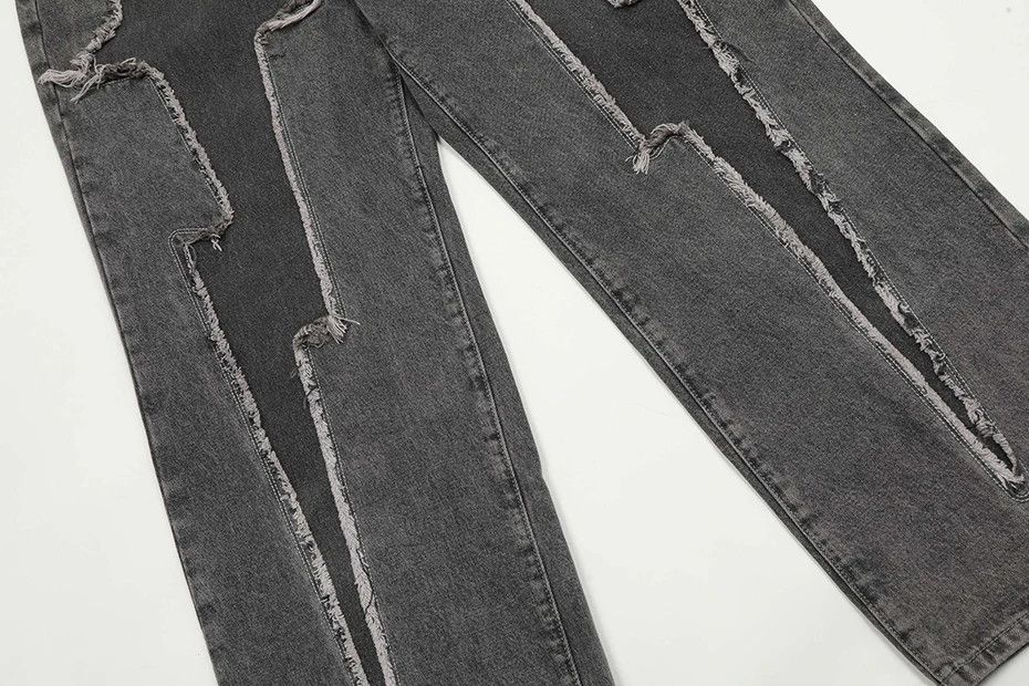 Lightning Splicing Baggy Jeans