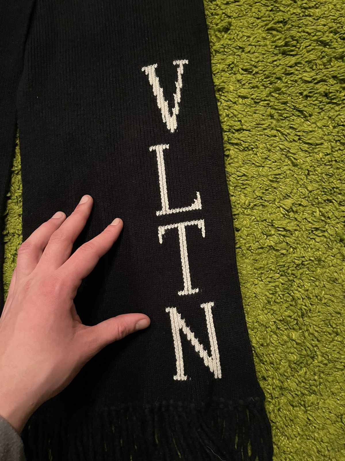 Designer × Valentino Valentino VLTN logo wool cashmere blend scarf Size ONE SIZE - 3 Thumbnail