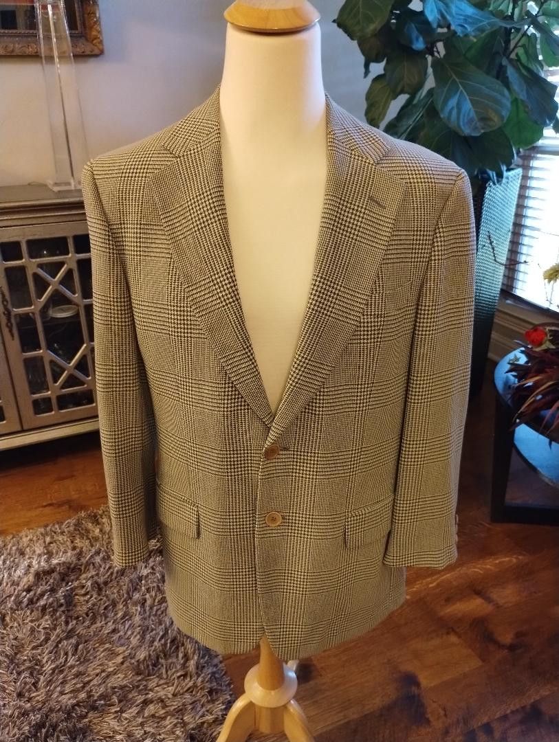 0060~ZEGNA Z Glen Plaid Double Breasted Coat