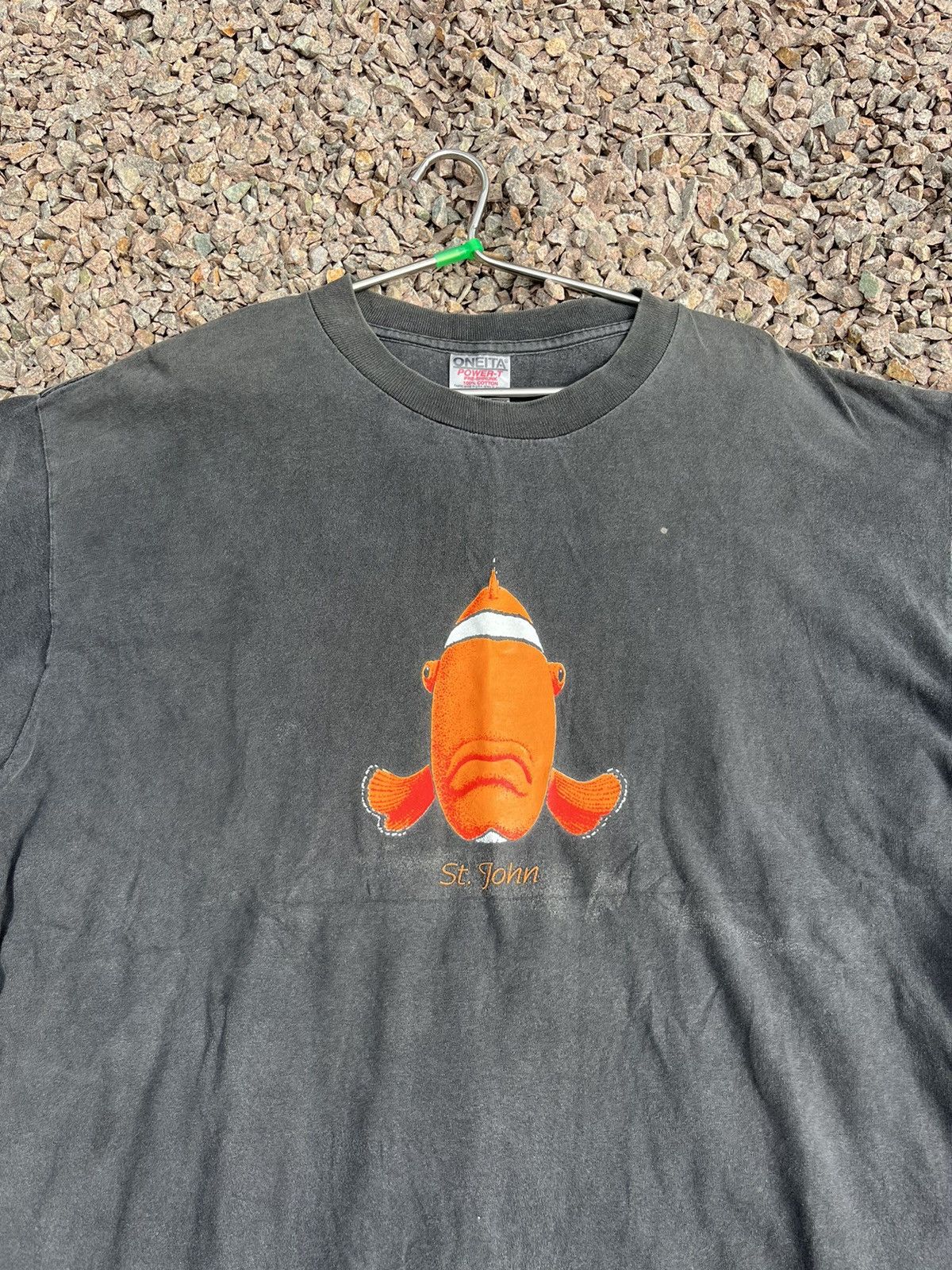 Vintage Vintage 90s SUNFADED St John Valan Steiler Fish Art Tee Size US XL / EU 56 / 4 - 3 Thumbnail