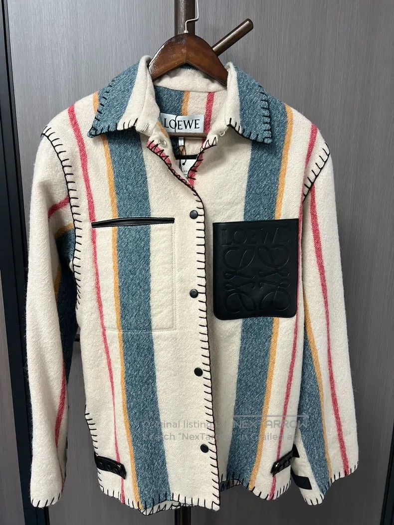 Loewe Loewe Color block vertical striped woolen jacket Size XXS / US 00 / IT 34 - 1 Thumbnail