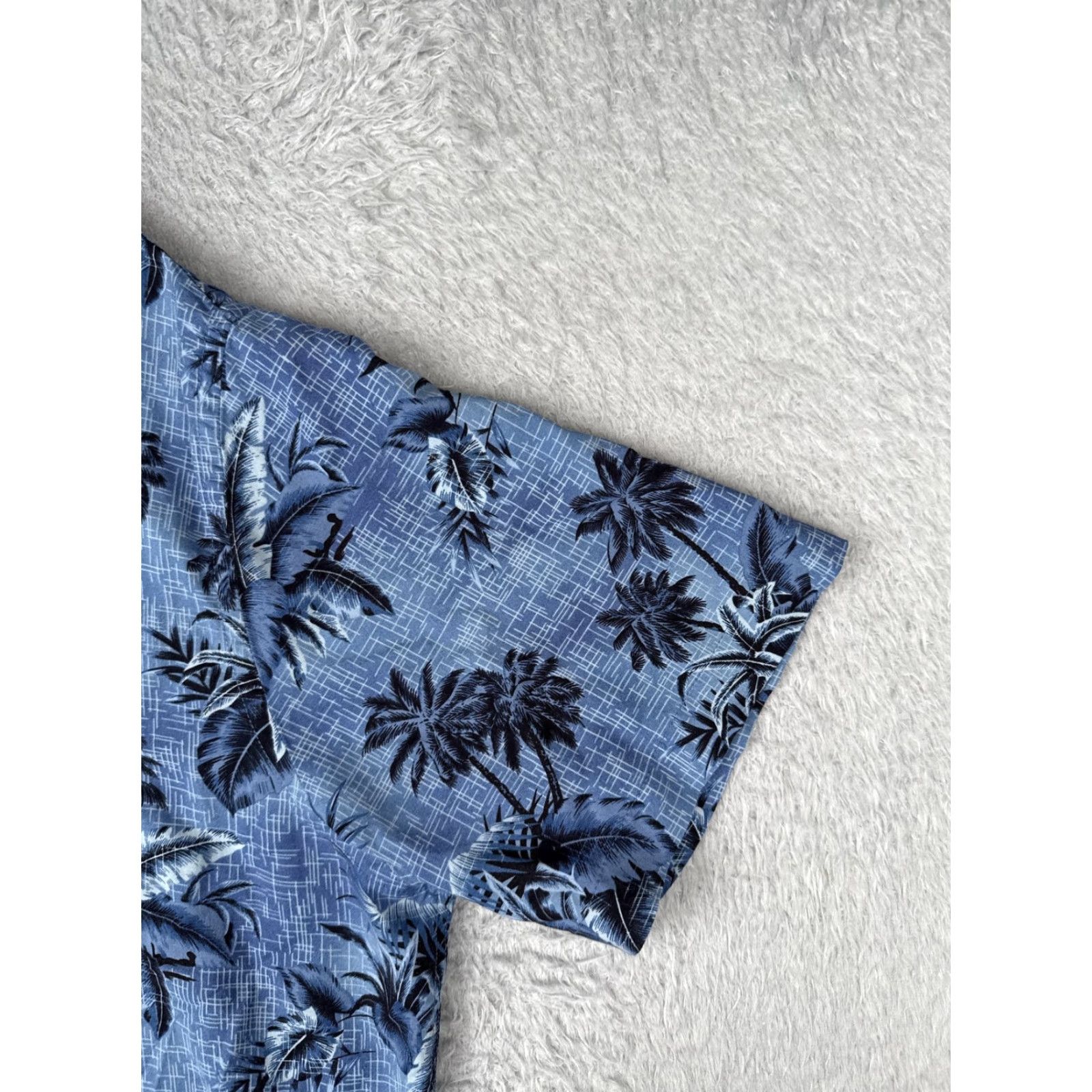 Vintage Campia Shirt Mens 2XL Blue Short Sleeve Hawaiian Palm Tree Button Up Tropical Size US XXL / EU 58 / 5 - 2 Thumbnail