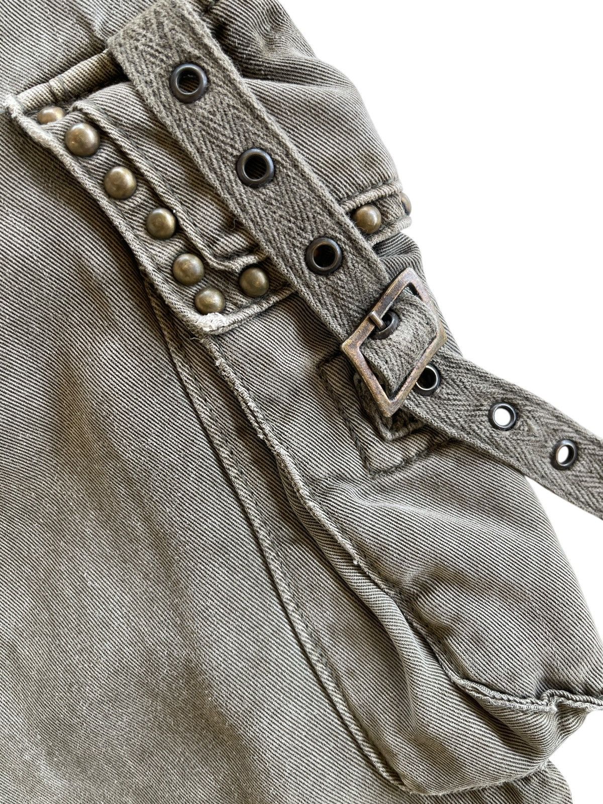 Cook Jeans Y2K Studded Bondage Flare Cargo If Six Was Nine Pants Size 28" / US 6 / IT 42 - 14 Thumbnail