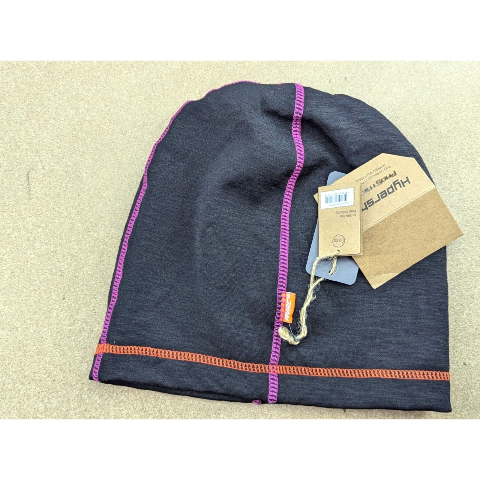 Vintage Revolution Race Beanie Hat One Size Lightweight Stretch Black Mens Womens Unisex Adults Hat Beanie Black - Size ONE SIZE - 2 Thumbnail