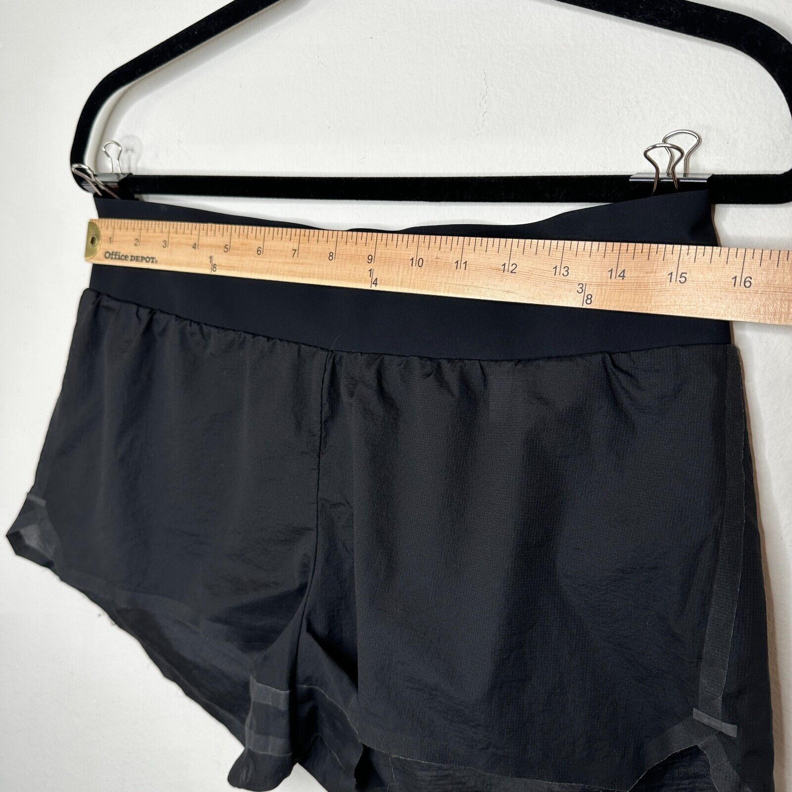 Adidas Adidas Y-3 Sport Spring Sheer Black Wide Band Tech Shorts S Size 24" / US 00 / IT 34 - 13 Thumbnail