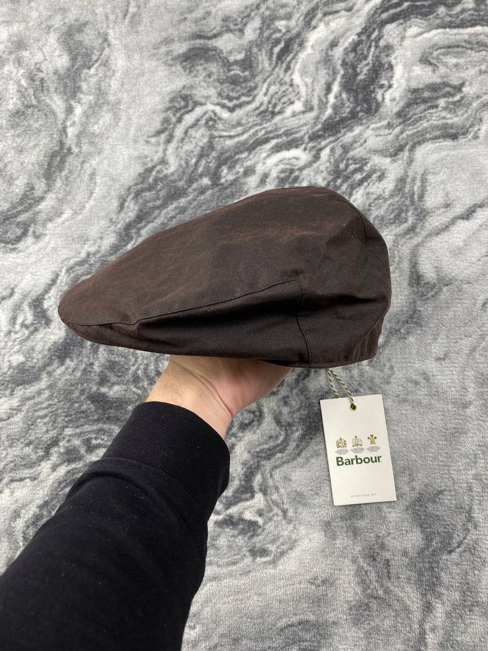 Barbour NEW Barbour Waxed Cotton Flat Cap Men Size 7 Brown Size ONE SIZE - 2 Thumbnail