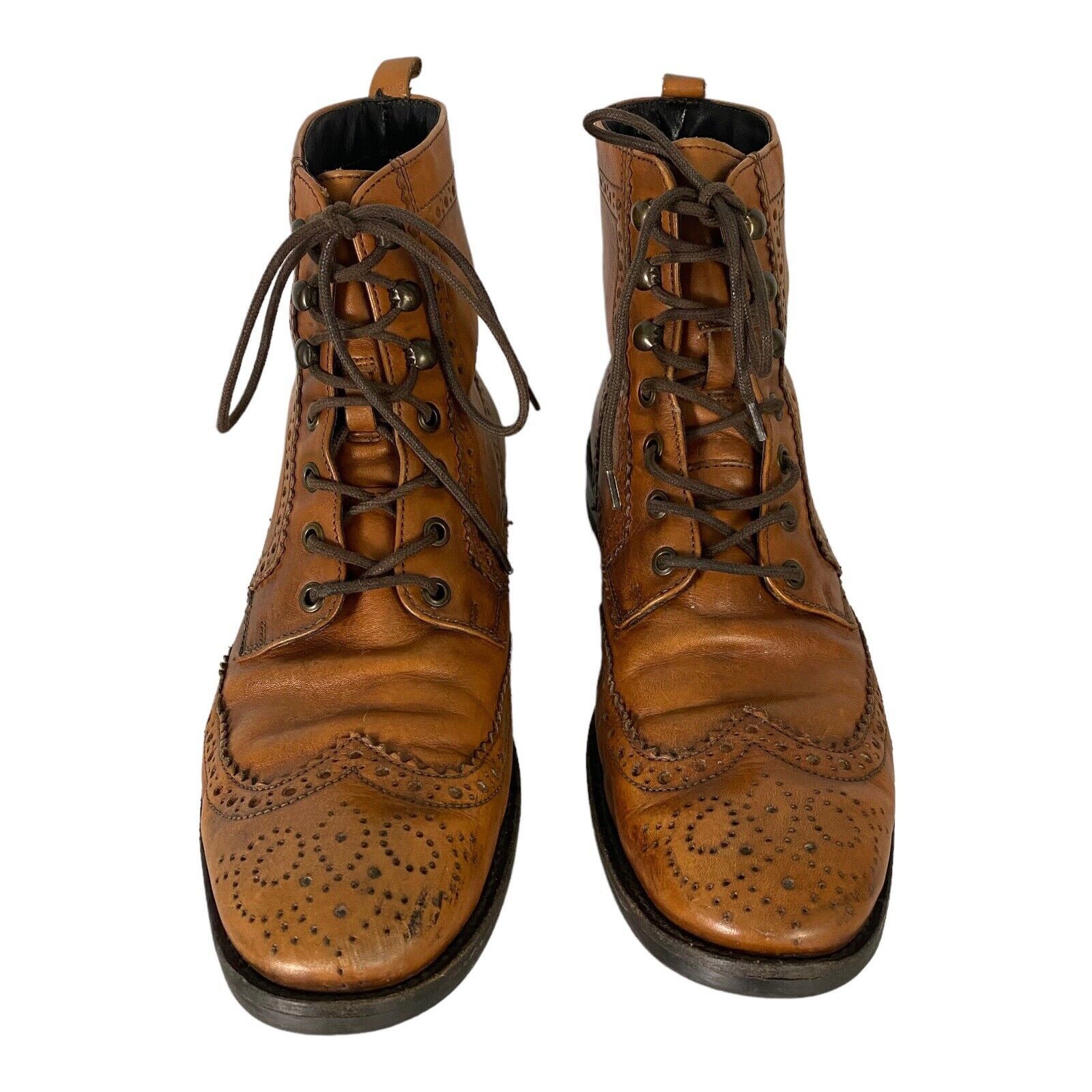 Johnston & Murphy Johnston & Murphy Wingtip Boots Brown Leather Mens 10 Size US 10 / EU 43 - 3 Thumbnail