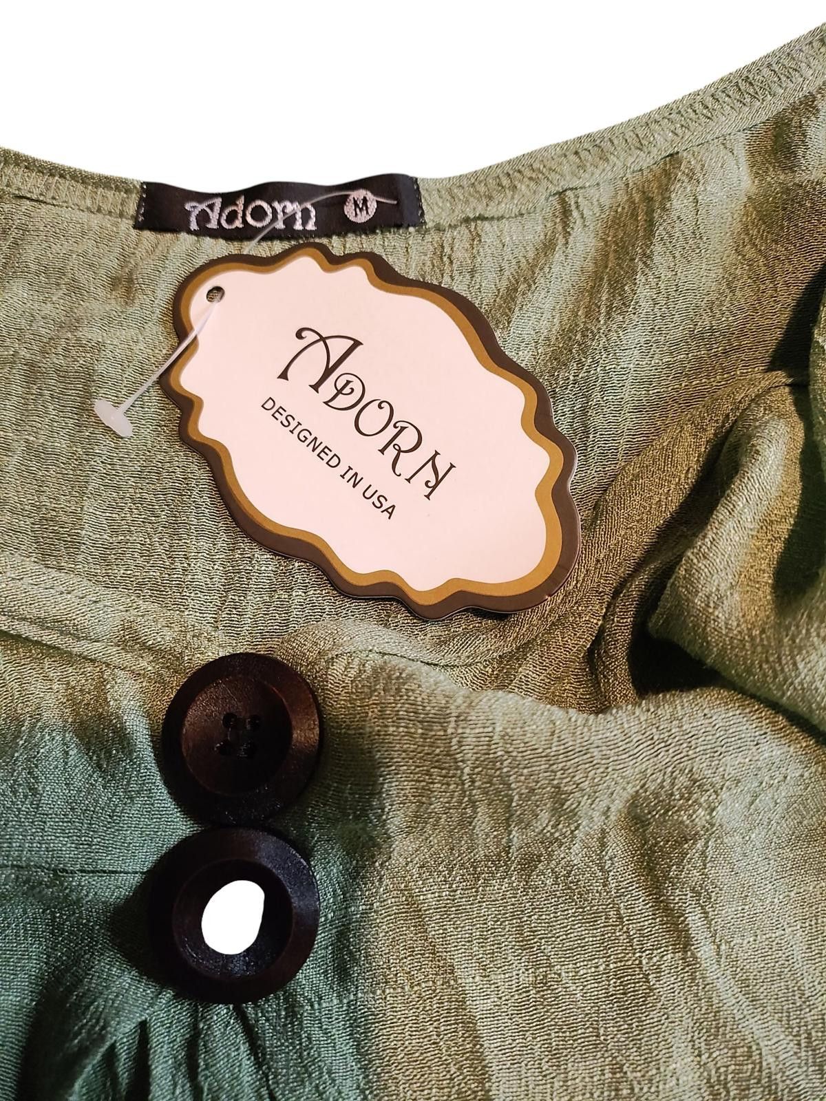 Designer Adorn Green Sleeveless Asymmetric Hem Women's Top Size M / US 6-8 / IT 42-44 - 7 Thumbnail