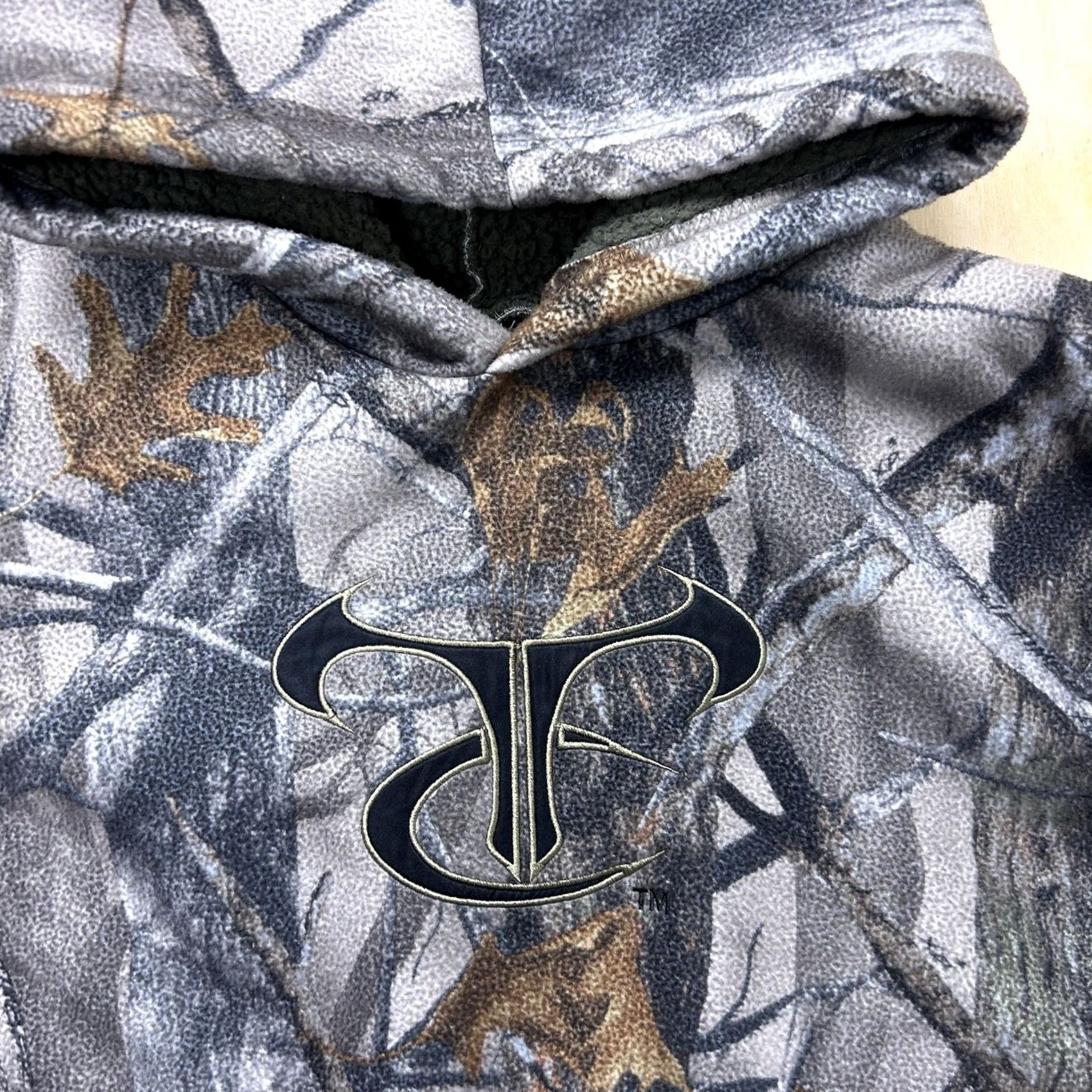Vintage TrueTimber Hoodie Mens L Gray Camo Fleece Pullover Sherpa Hunting Sweatshirt Size US L / EU 52-54 / 3 - 2 Thumbnail
