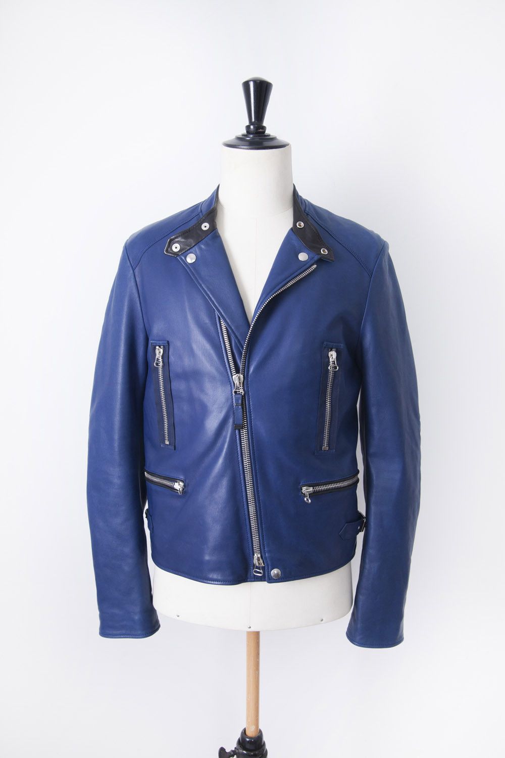 Lanvin Lanvin bleu leather biker jacket Size US M / EU 48-50 / 2 - 1 Thumbnail