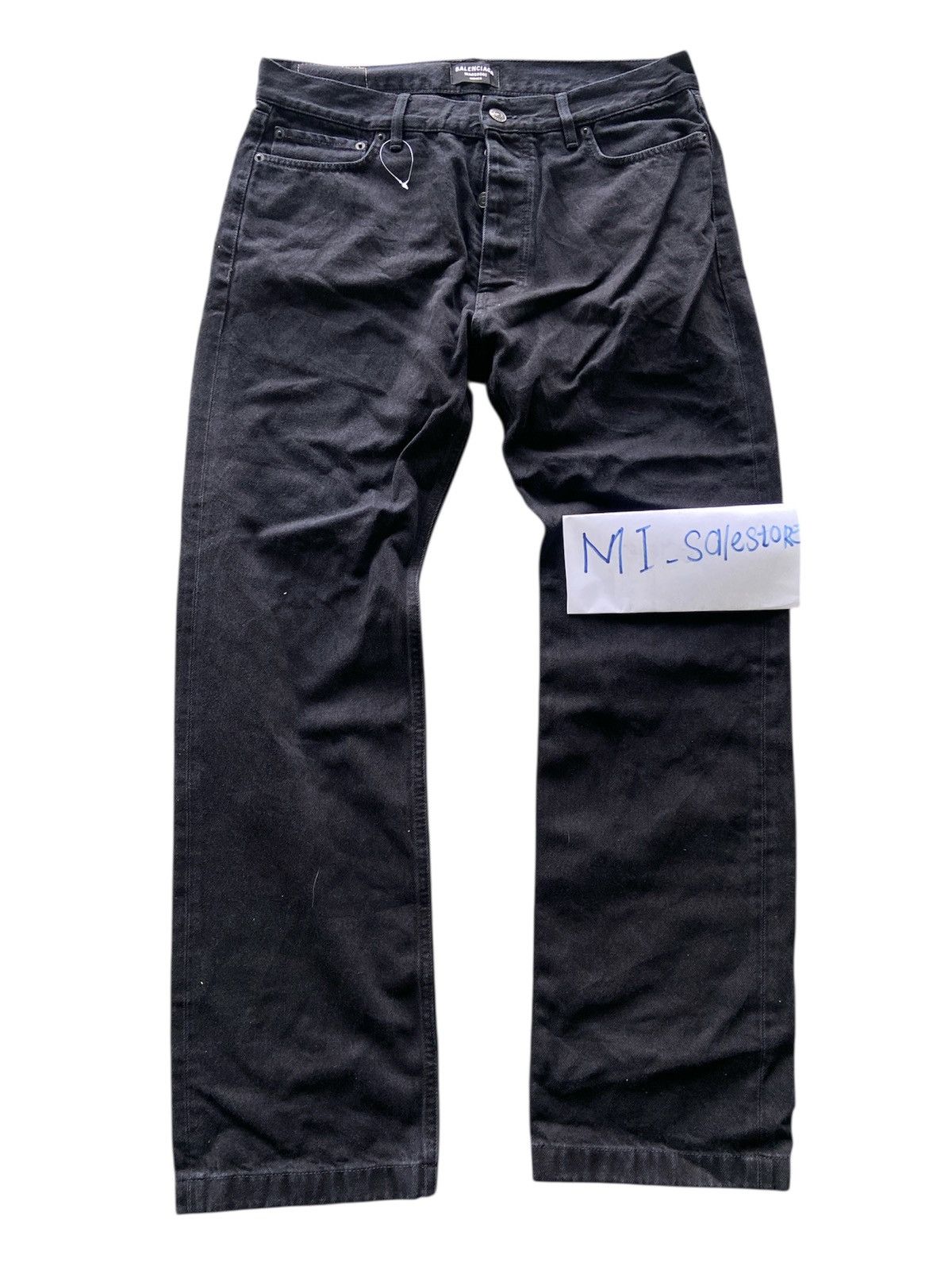 Balenciaga Balenciaga Wardrobe Unisex Black Denim Jeans Size US 32 / EU 48 - 1 Thumbnail