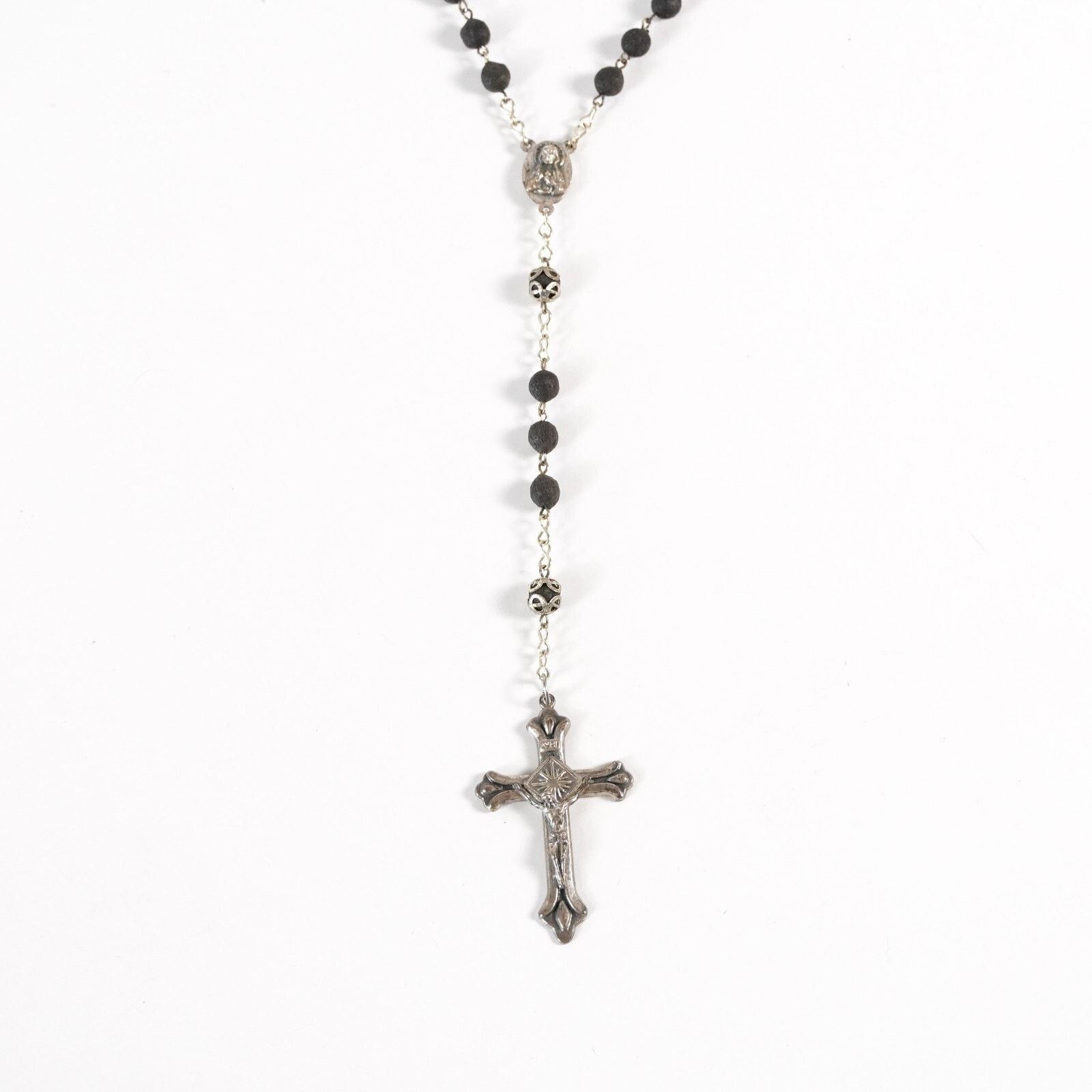 Other Rosary Prayer Beads Chain Necklace Mary Jesus Cross Crucifix Size ONE SIZE - 2 Thumbnail