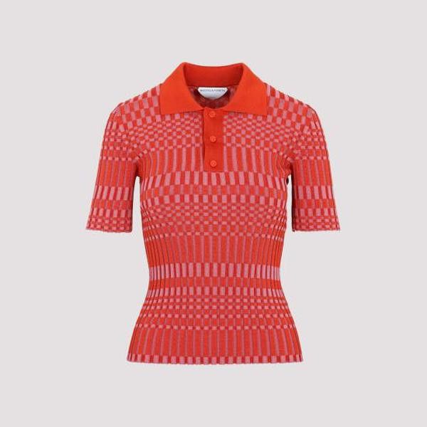 Bottega Veneta o1loc1c0824 Polo Shirt in Red Size XS / US 0-2 / IT 36-38 - 1 Thumbnail