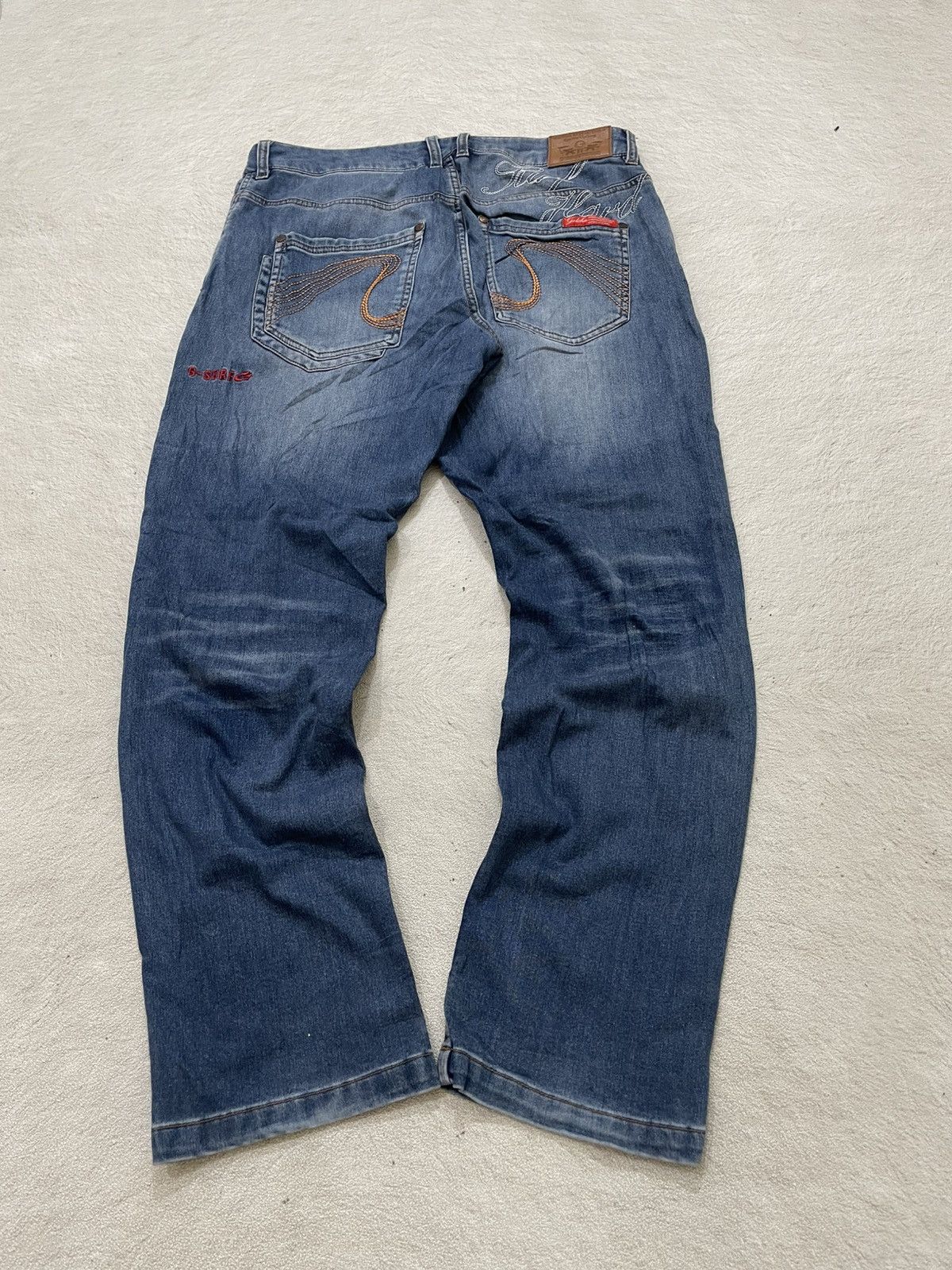 Japanese Brand 2000s Japanese Gotcha Wash Denim Embroidered Big Logo Y2K Size US 33 - 1 Thumbnail
