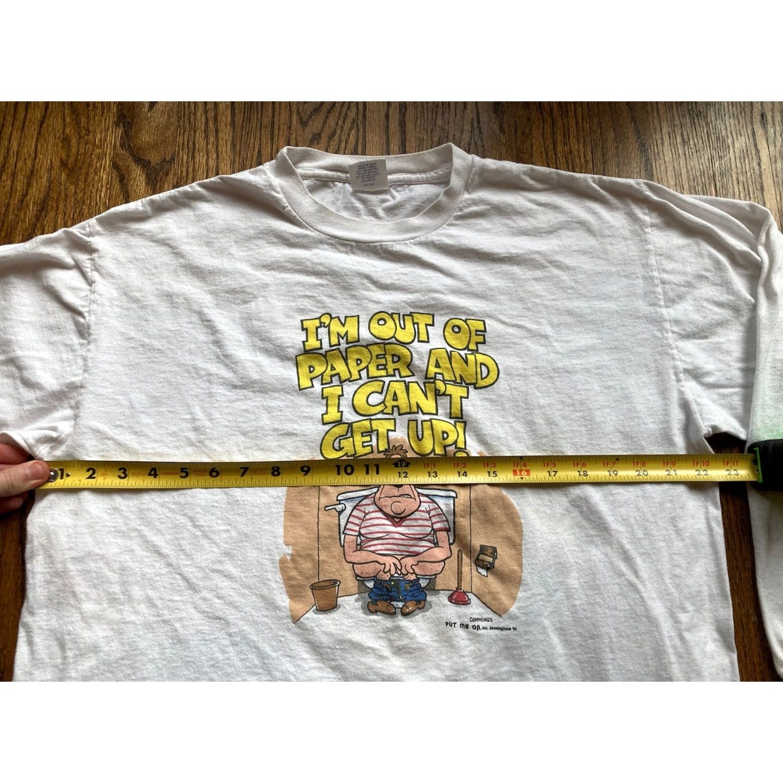 Vintage VINTAGE 90s Funny Cartoon Shirt Mens XL Long Sleeve Toilet Paper Bathroom Cummings Size US XL / EU 56 / 4 - 6 Thumbnail