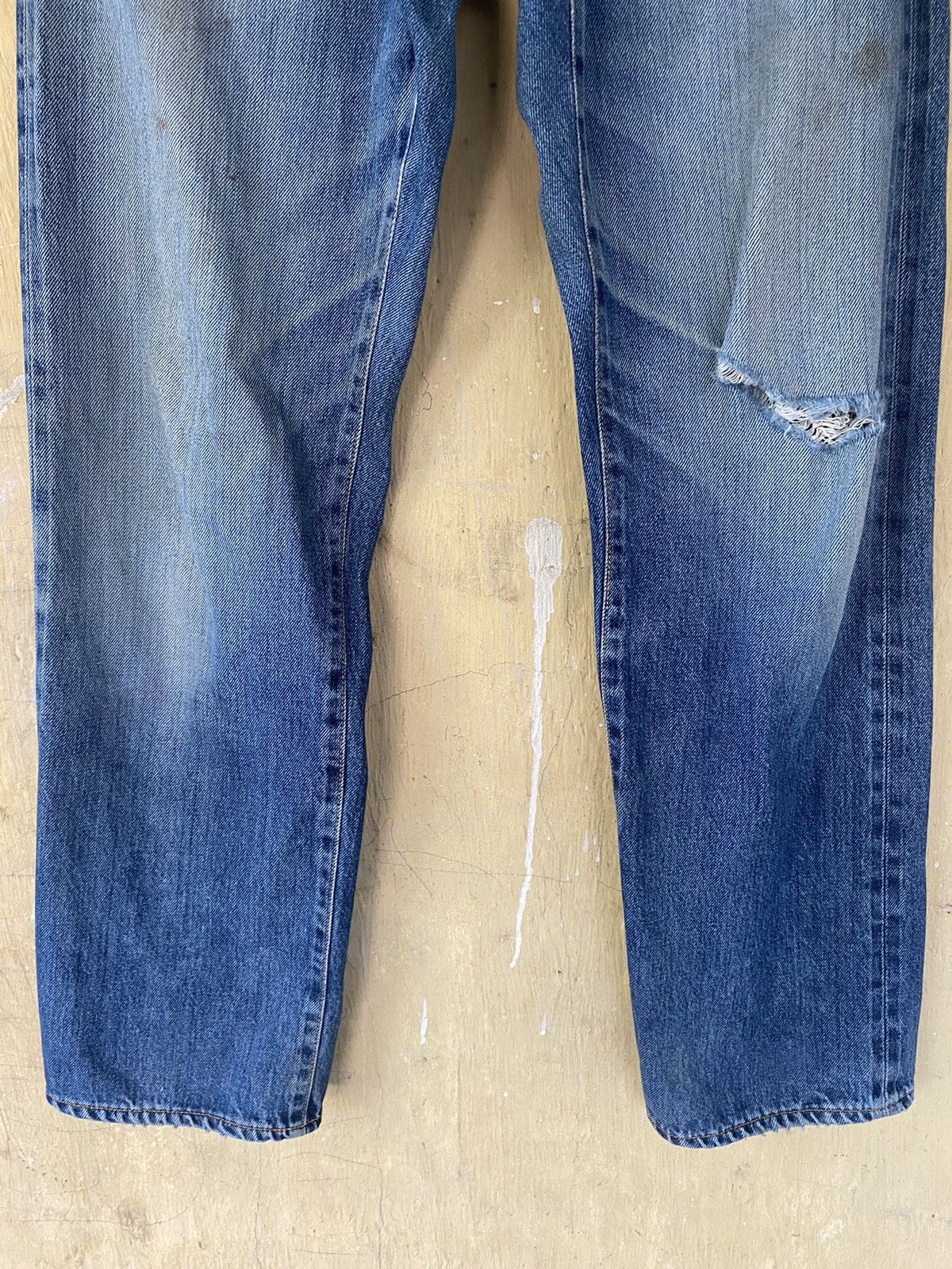 Japanese Brand Vetements De Travail Distressed Selvage Denim Jeans Pants Size US 32 / EU 48 - 4 Thumbnail