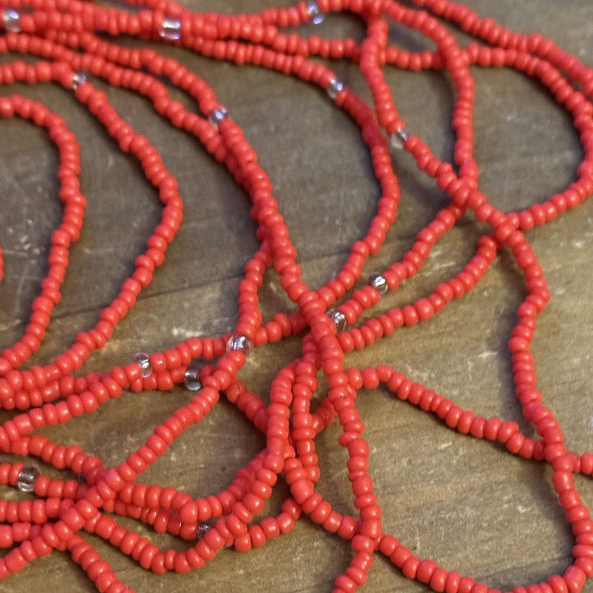 Other Layered multi strand coral seed bead necklace Size ONE SIZE - 4 Thumbnail