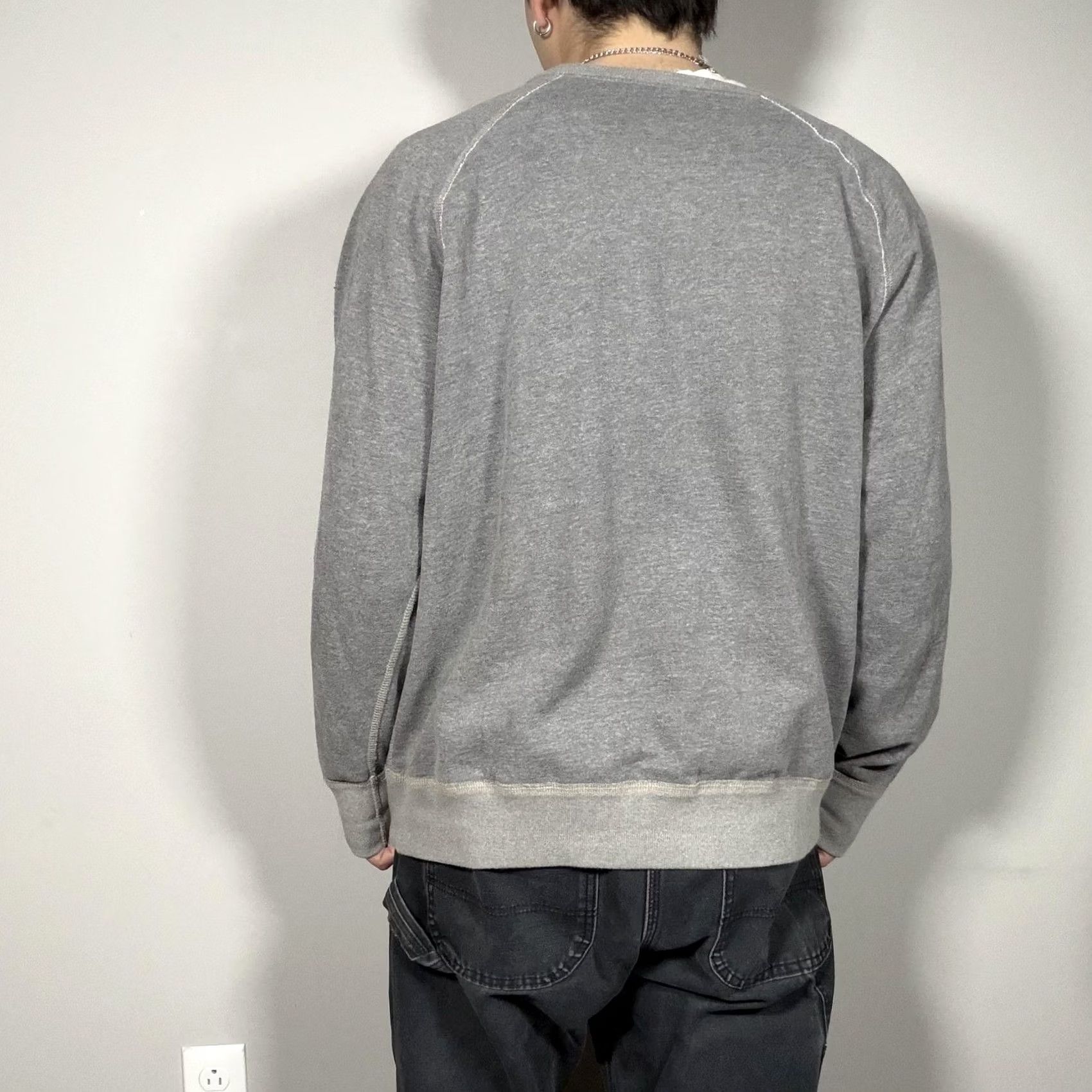 American Eagle Outfitters VINTAGE American Eagle Sweatshirt Mens XL Gray Fleece Pullover Crew Neck Graphic Print Repel 2000s Y2K Size US XL / EU 56 / 4 - 2 Thumbnail