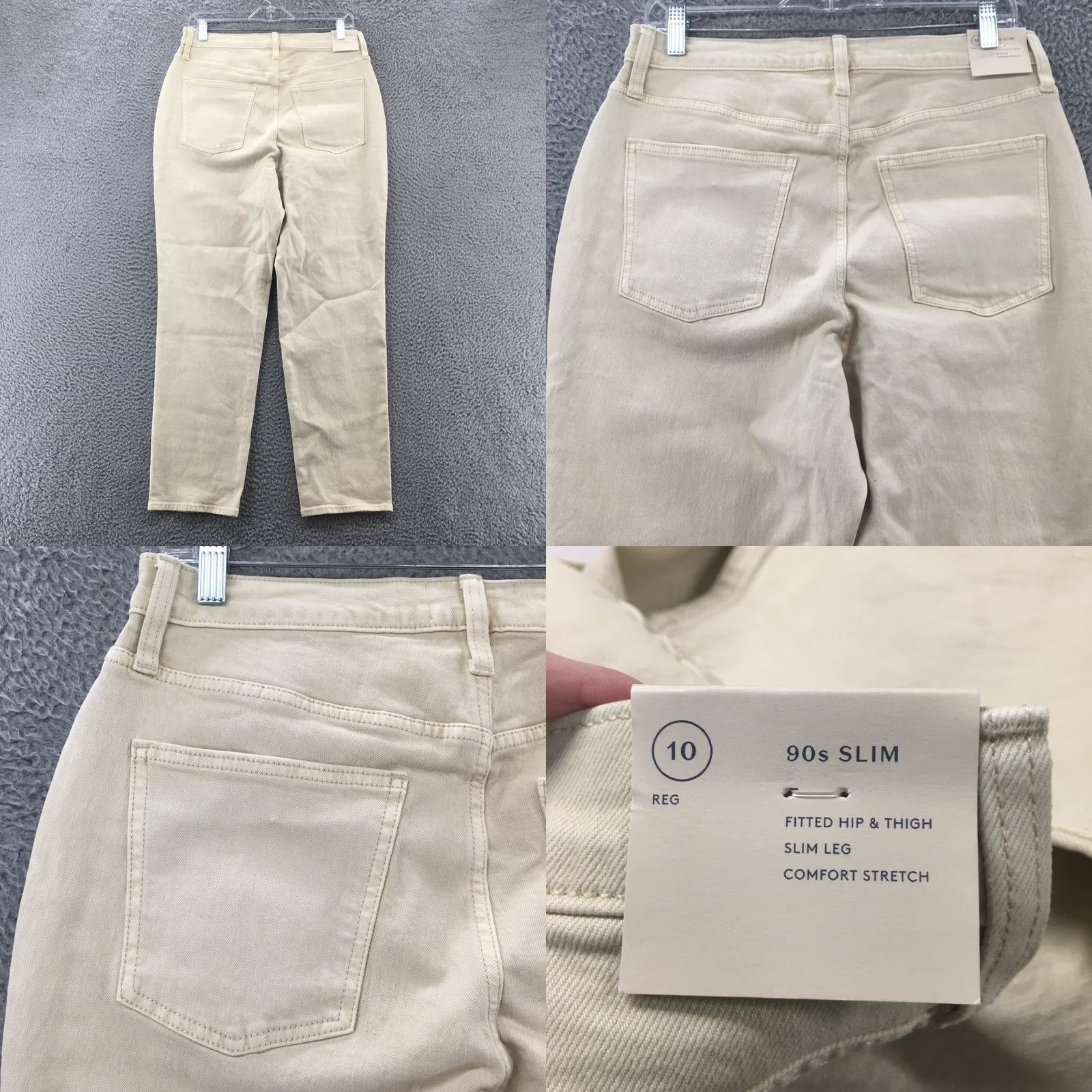 Vintage Universal Thread Pants Womens 10R Beige Cotton Blend Slim Ankle 90s Hi-Rise NEW Size 32" / US 10 / IT 46 - 9 Thumbnail