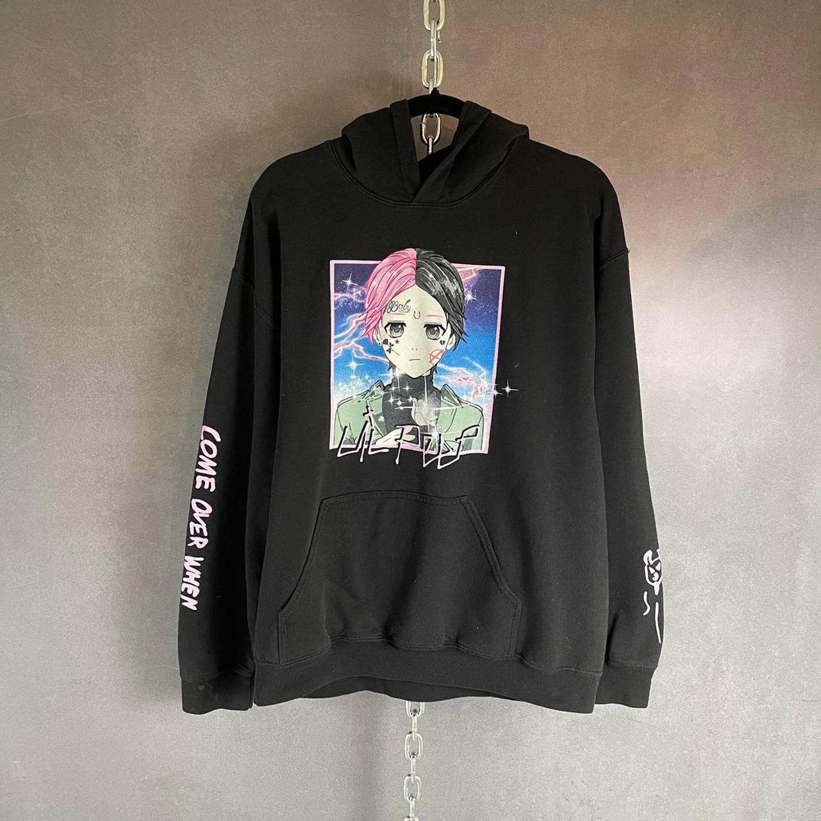 Band Tees × G59 Records Lil peep black hoodie. RIP peep Size L Size US L / EU 52-54 / 3 - 1 Thumbnail