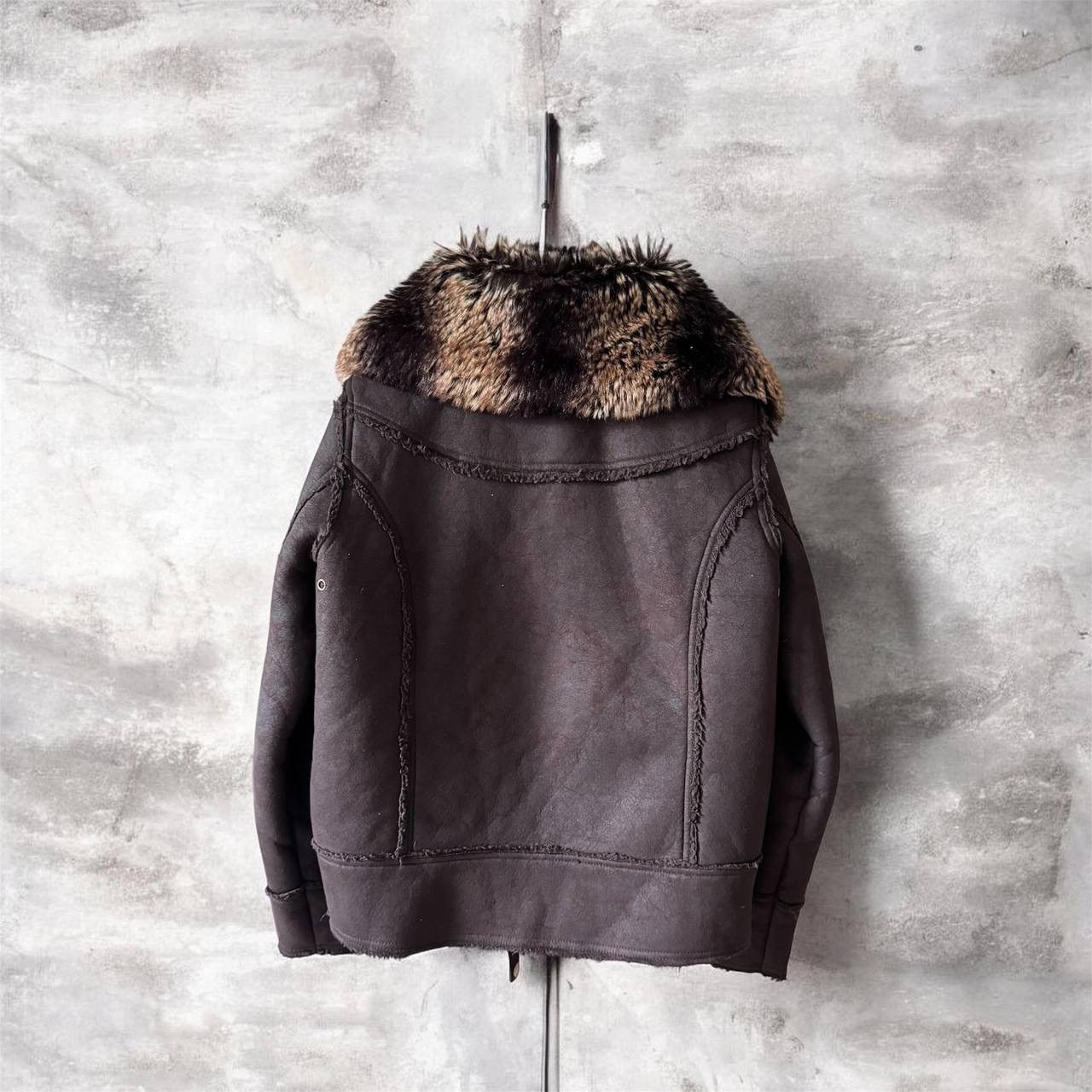 If Six Was Nine Avant Garde If Six Was Nine Style Fur Brown Leather Jacket Size US L / EU 52-54 / 3 - 3 Thumbnail