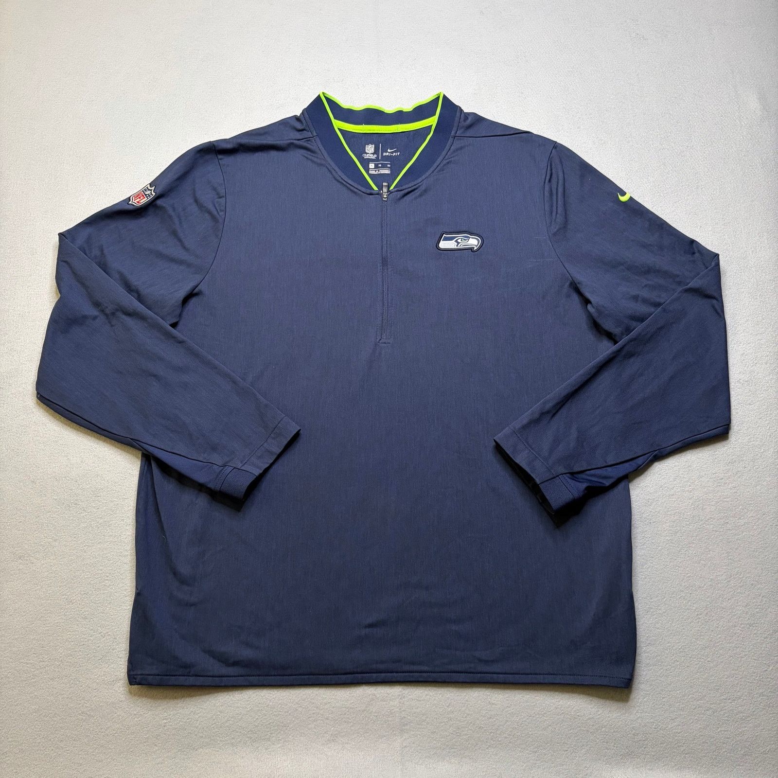 Nike Nike Dri-FIT Seattle Seahawks 1/4 Zip Pullover Men XL Size US XL / EU 56 / 4 - 1 Thumbnail