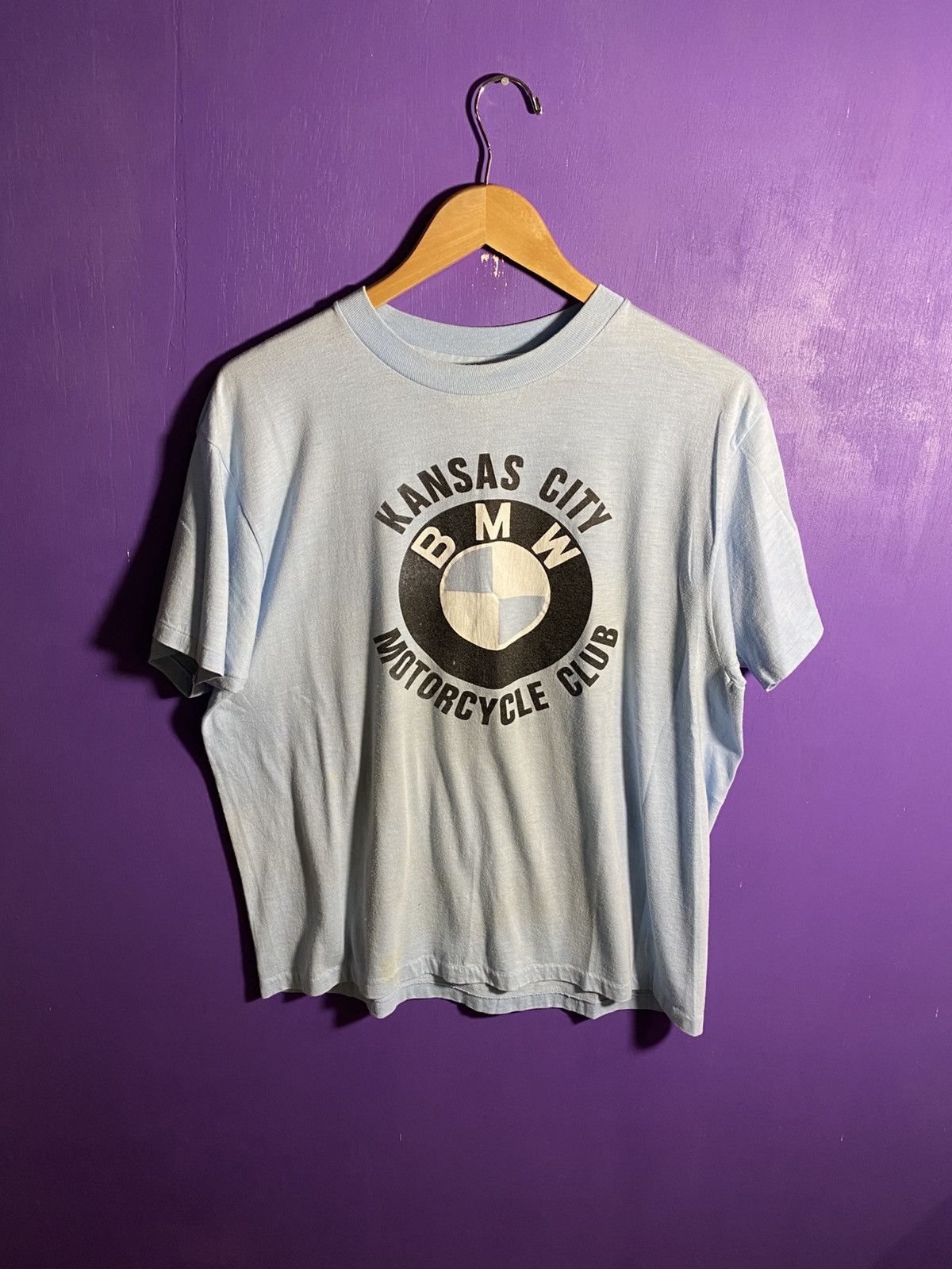 Vintage 80s BMW Kansas city motorcycle club t-shirt