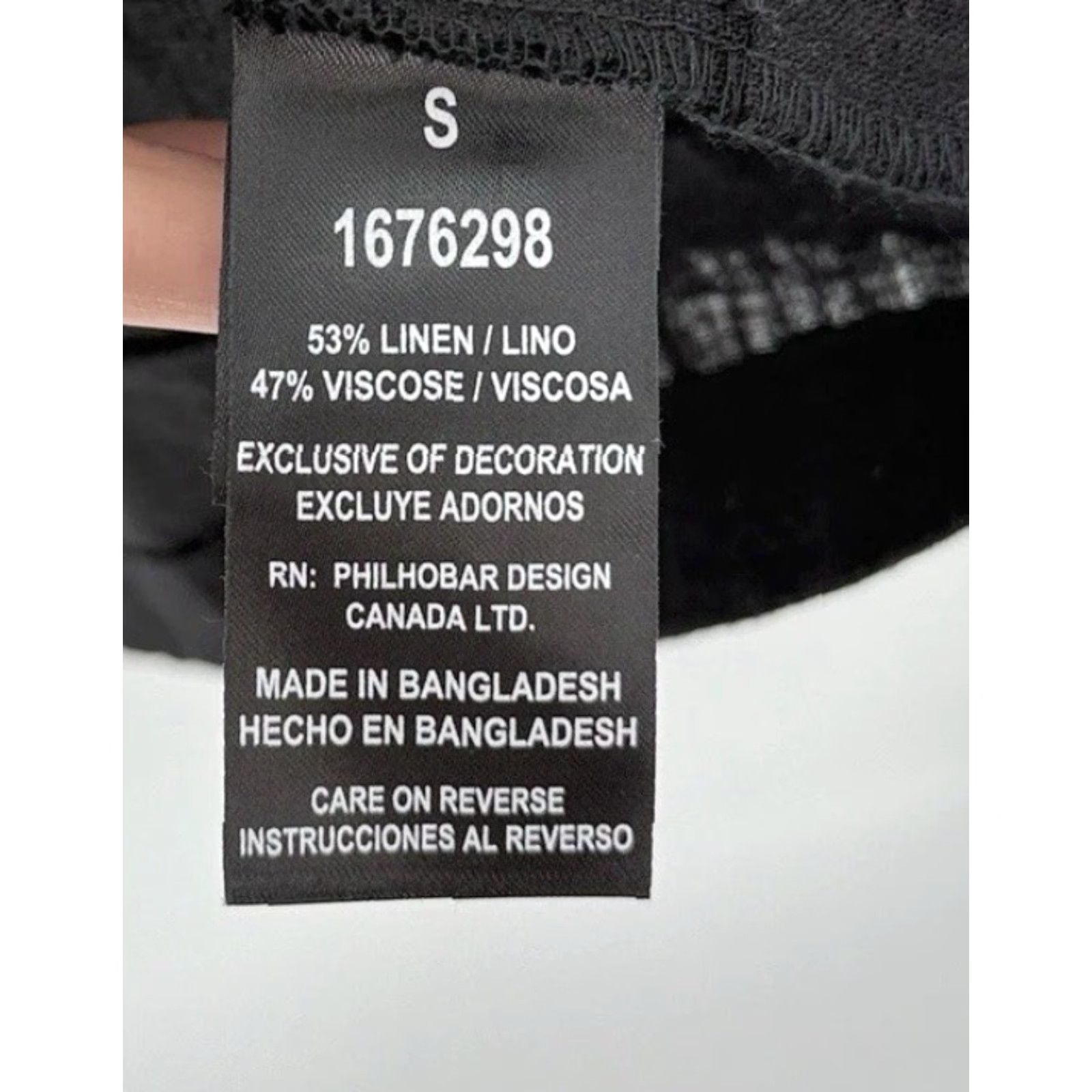 Nicole Miller Nicole Miller Women’s Linen Blend Black Dress Shirt Dress V-Neck Short Sleeve Ruffle Boho Preppy Size S / US 4 / IT 40 - 6 Thumbnail