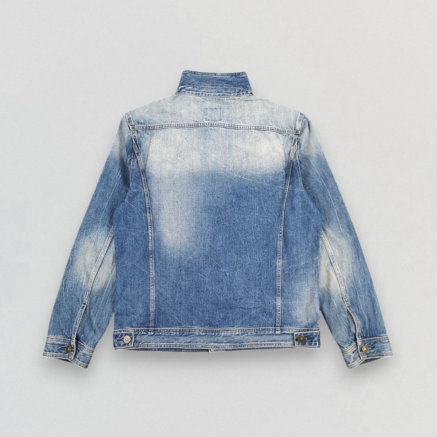 Vintage Jack & Jones Faded Blue Denim Trucker Jacket