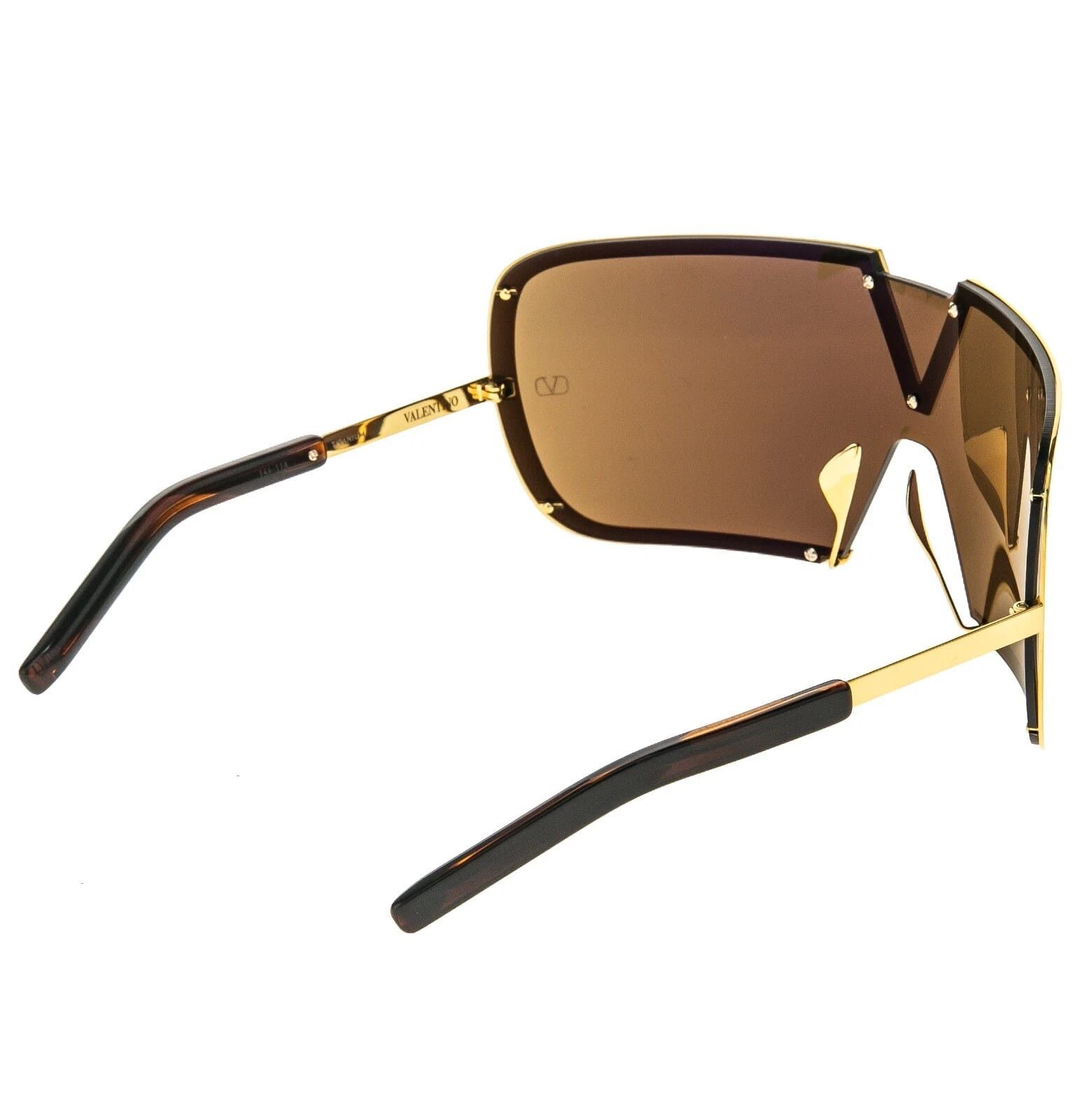 Valentino VALENTINO V Romask VLS120 Gold Titanium Brown Mask VLS 120B Size ONE SIZE - 2 Thumbnail