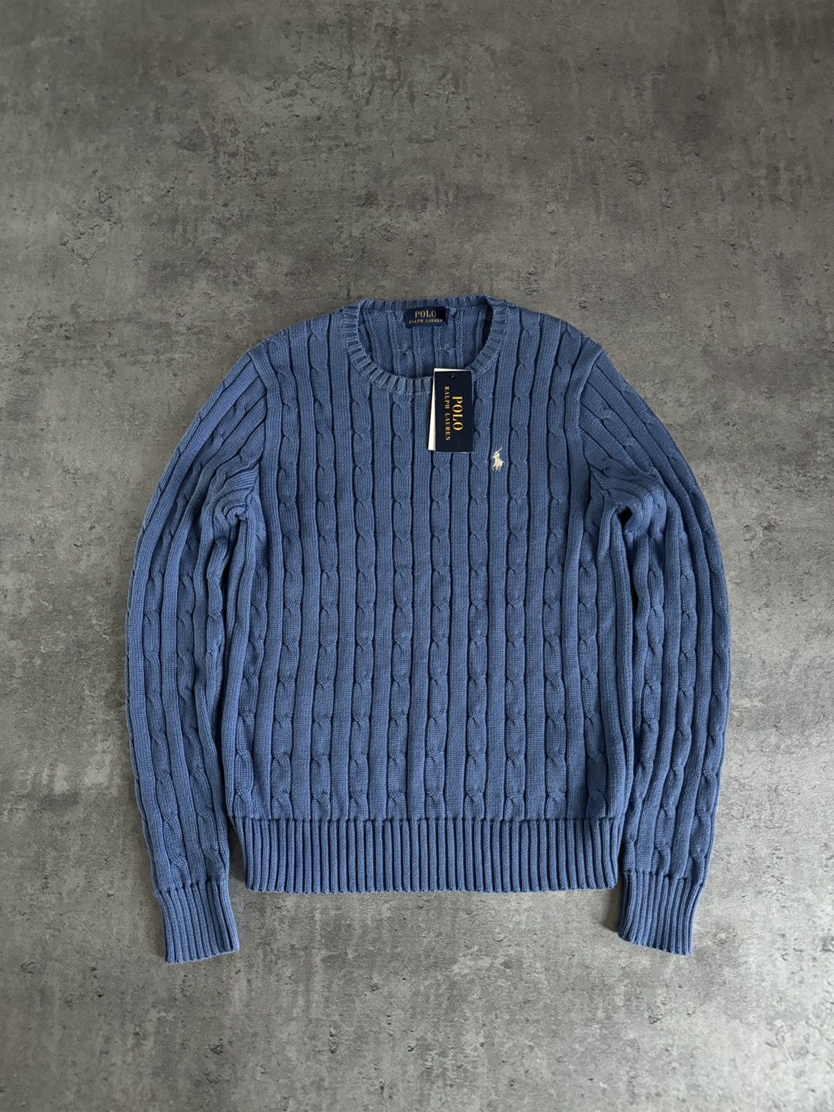 Polo Ralph Lauren × Vintage Polo Ralph Lauren DSWT sweater knitwear rare boxy blue logo Size US M / EU 48-50 / 2 - 1 Thumbnail