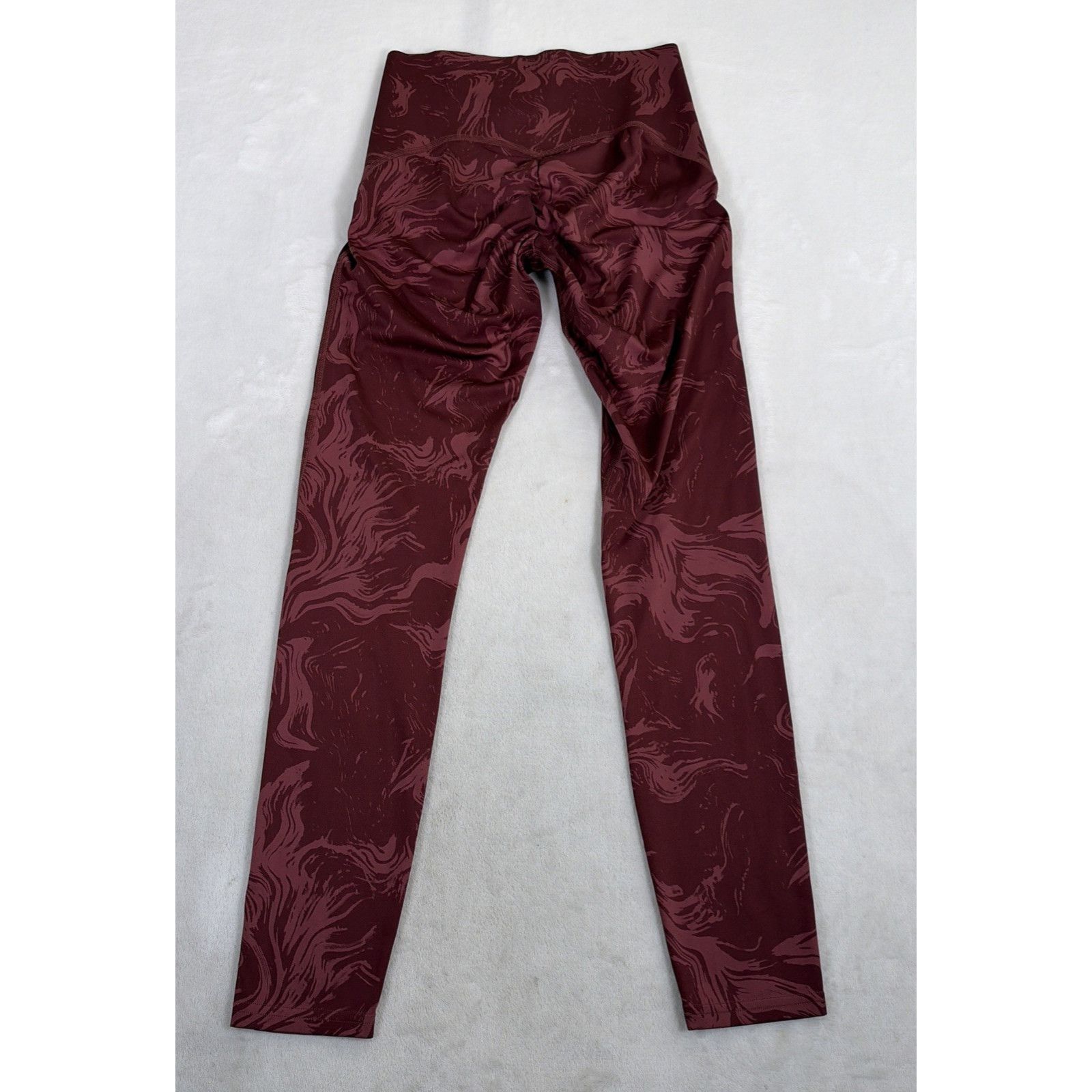 Gymshark Gymshark Maroon Marble Leggings Butt Scrunch Small Size 22" - 11 Thumbnail