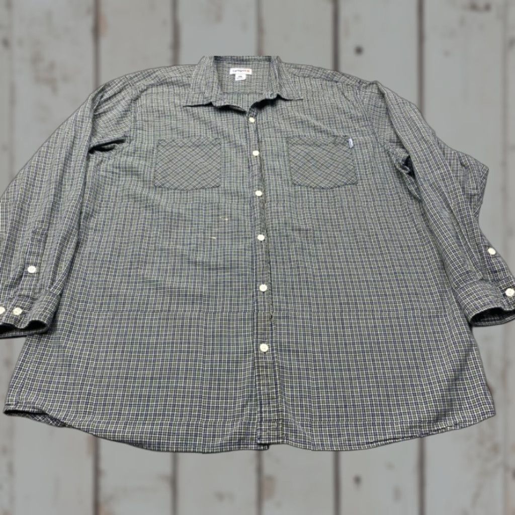 Carhartt VINTAGE Carhartt Button Down Work Shirt Size 2XL Plaid Long Sleeve S220 FTG Green 8283 Size US XXL / EU 58 / 5 - 1 Thumbnail