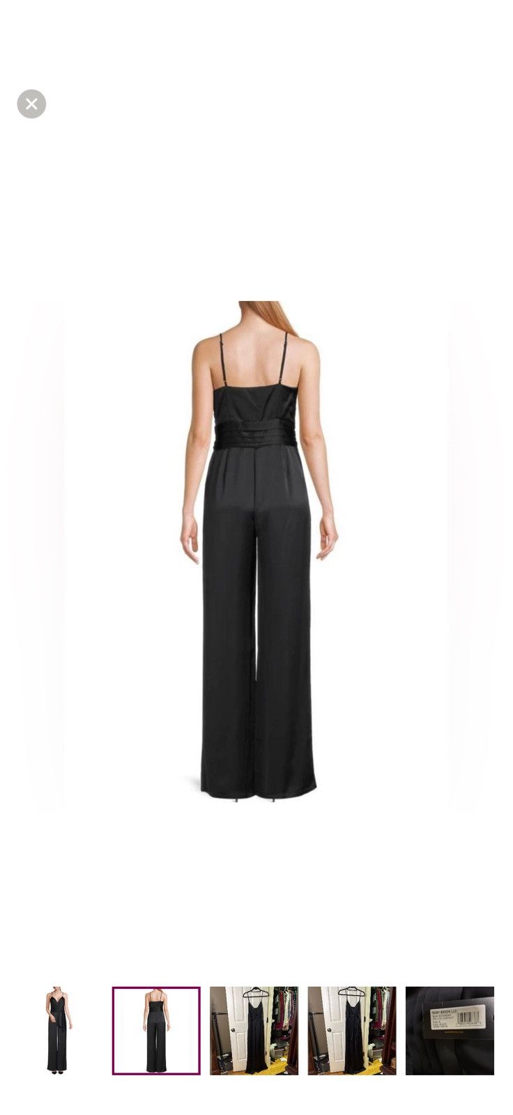 Ramy Brook Ramy Brook Willow Wide Leg Satin Jumpsuit Size 32" / US 10 / IT 46 - 2 Thumbnail
