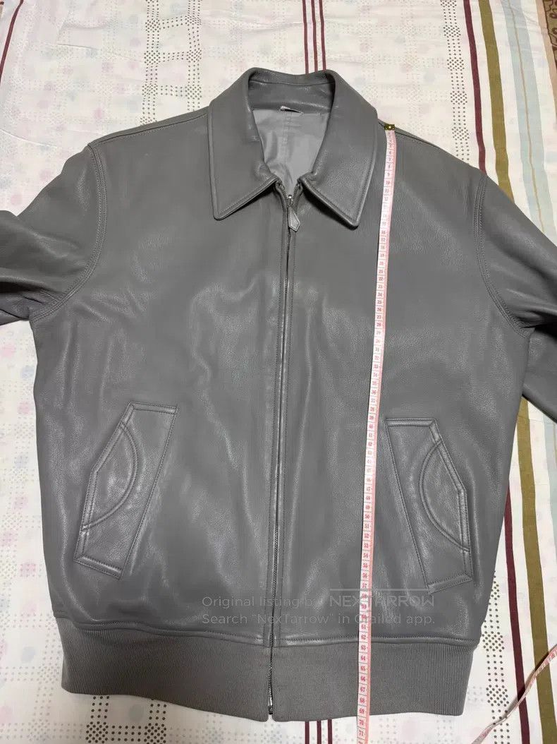 Hermes Hermes Sheepskin Leather Jacket, Elephant Grey, Sophistica Size US L / EU 52-54 / 3 - 5 Thumbnail