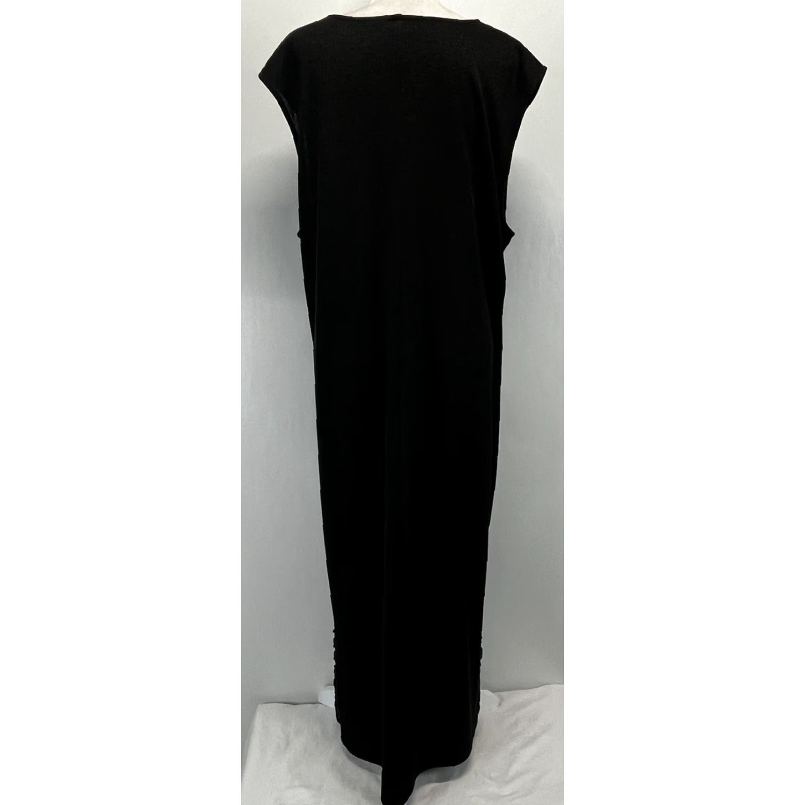 Brandblack Lee Andersen Dress Maxi Adult 2X Plus Black Knit Art To Wear Womens Size XXL / US 16-18 / IT 52-54 - 3 Thumbnail