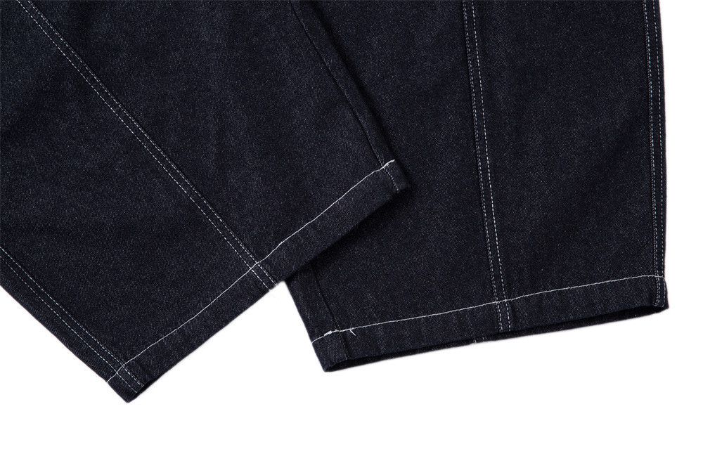Jean Men's trendy irregular stitching wide-leg scimitar jeans Size US 32 / EU 48 - 6 Thumbnail