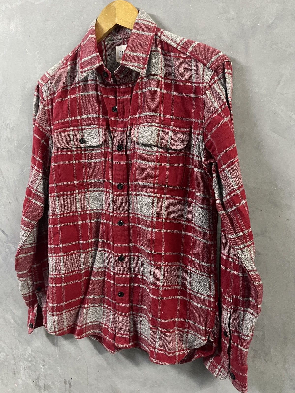 Gap Vintage 90s Gap Plaid Salt Pepper Flap Pocket Button Up Size US XS / EU 42 / 0 - 4 Thumbnail