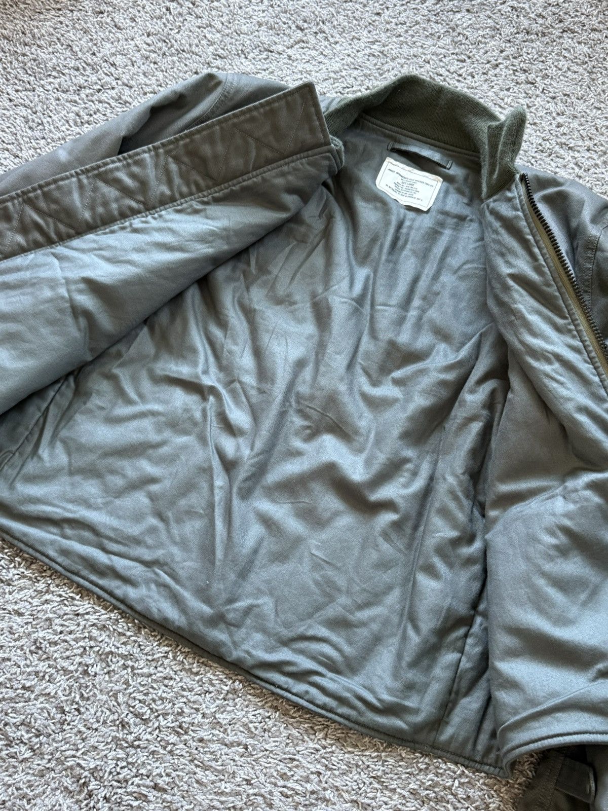 The Real McCoy's The Real McCoy's CWU-7/P Sage Green Bomber Jacket Large L Size US L / EU 52-54 / 3 - 5 Thumbnail