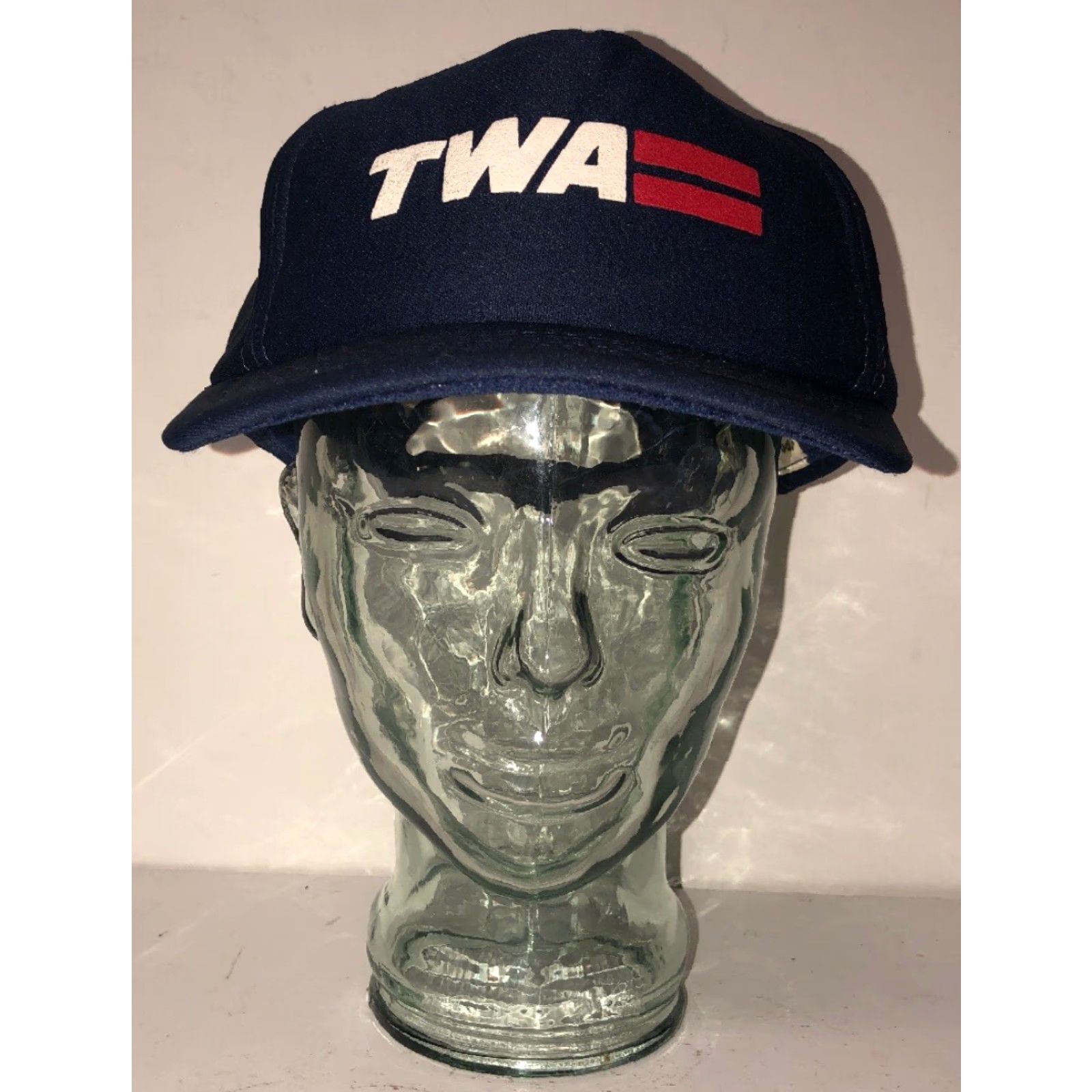 Vintage VINTAGE Sportcap TWA Navy Blue Snapback Hat Mens One Size Fits All Blue Snapback Hat Size ONE SIZE - 2 Thumbnail