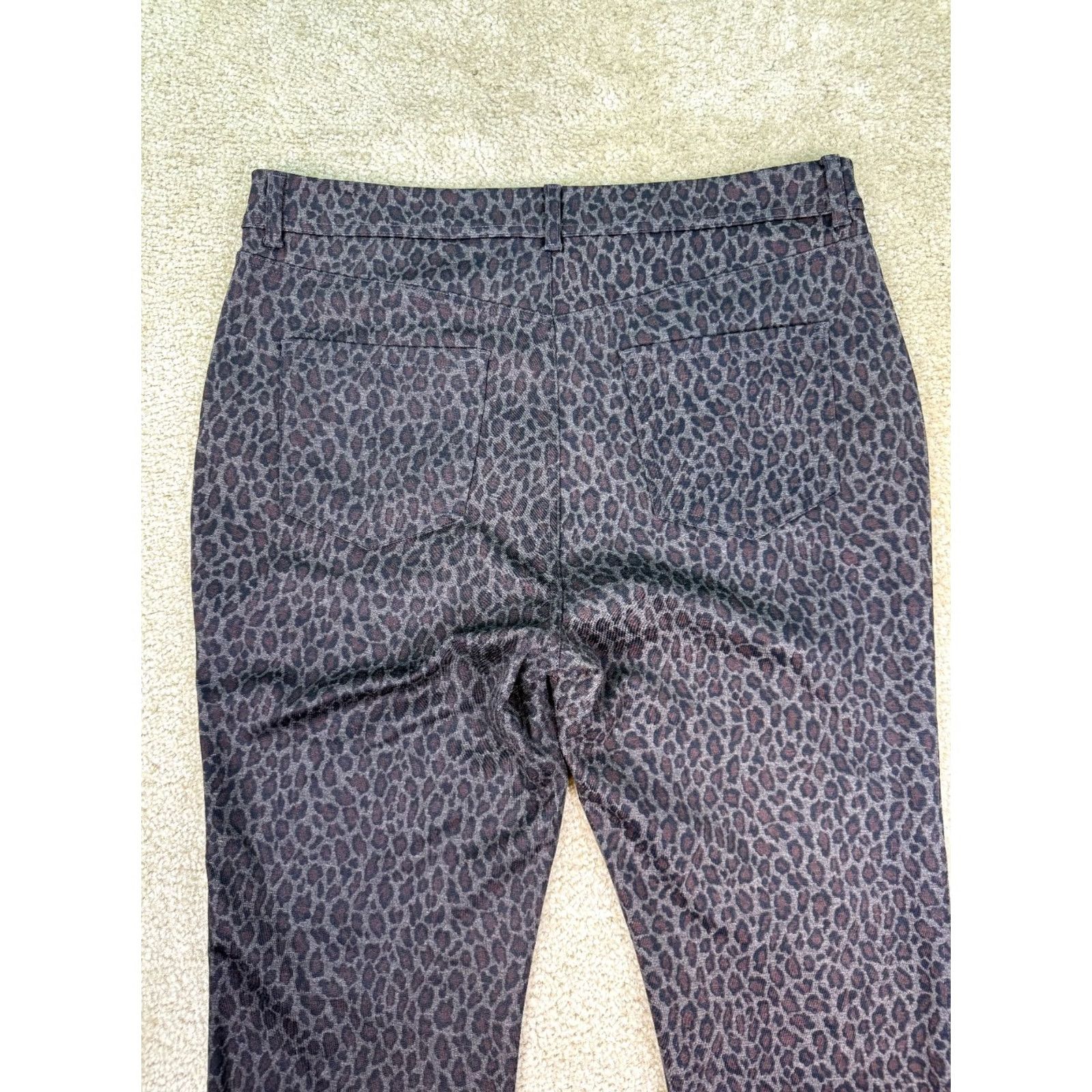 Vera Wang Vera Wang Pants Womens L Twill Leopard High Rise Skinny Officecore Multicolor Size 36" / US 14 / IT 50 - 5 Thumbnail