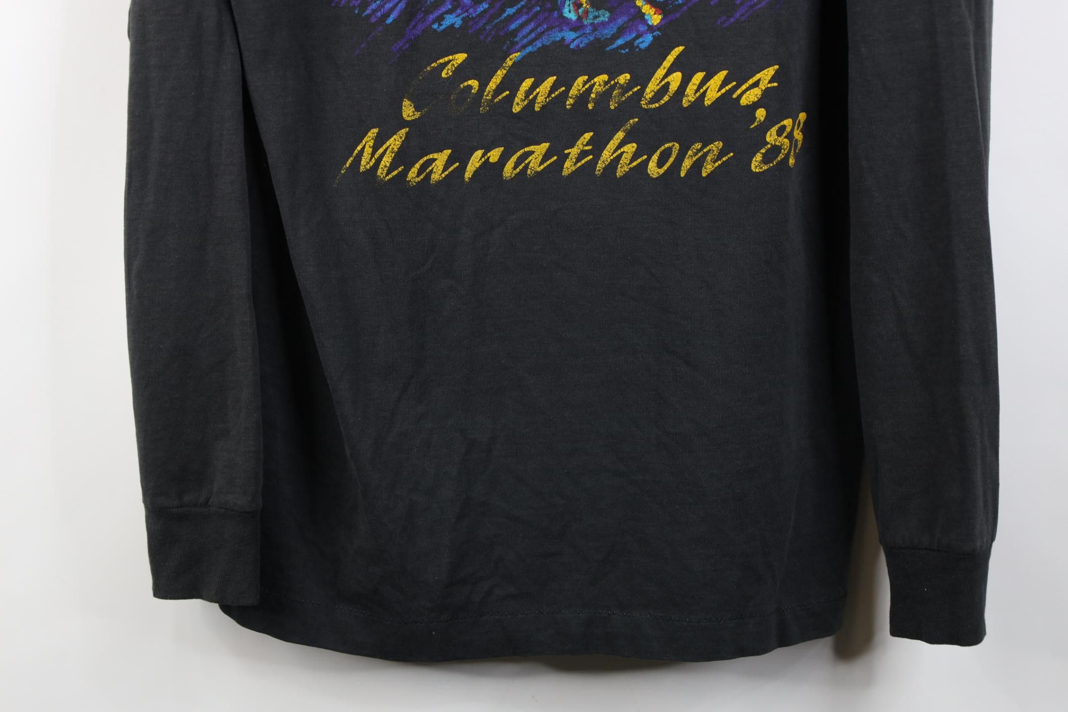 Vintage Vintage 80s 1988 Columbus Marathon Long Sleeve T-Shirt Size US L / EU 52-54 / 3 - 3 Thumbnail