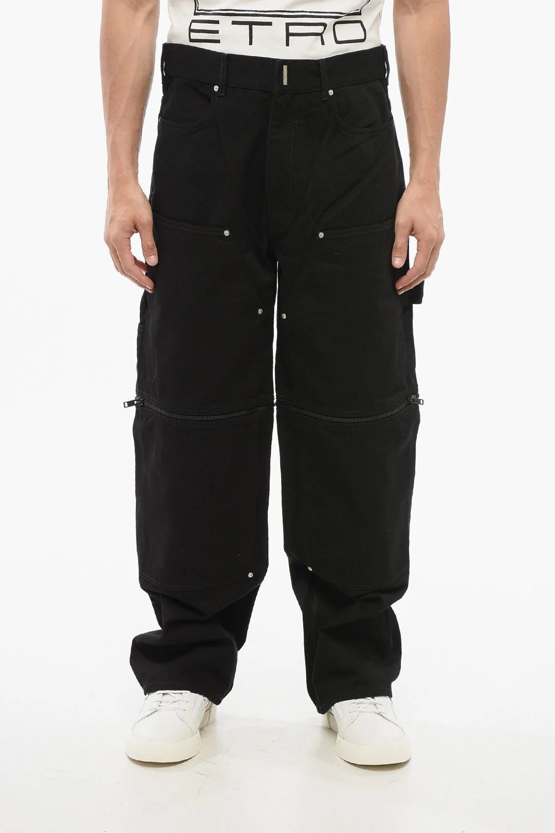 Givenchy og1mm0326 Cargo Jeans in Black Size US 30 / EU 46 - 1 Thumbnail
