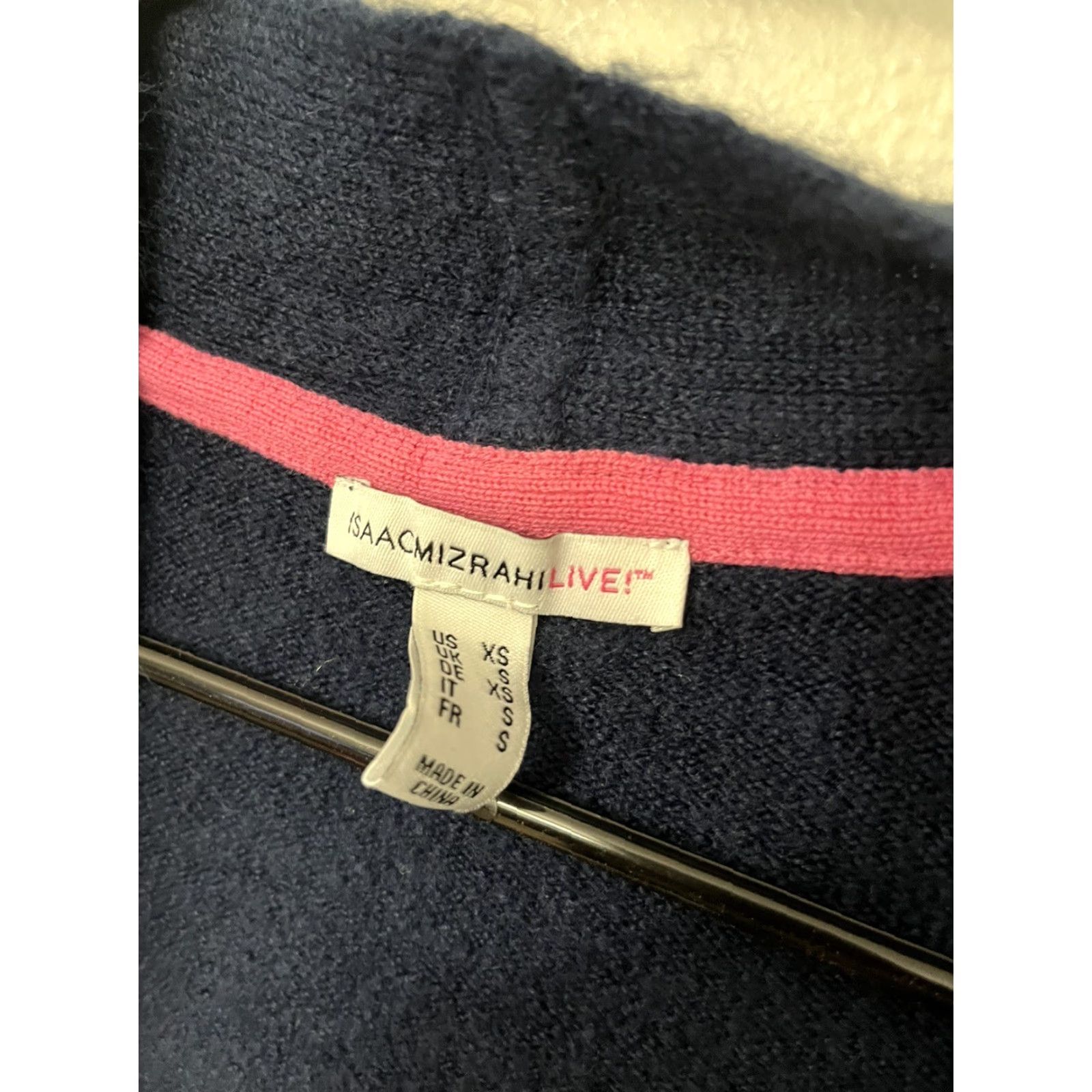 Vintage Isaac Mizrahi Live! Sweater Adult XS Navy Blue Open Front Cardigan Rib Detail Front Pockets Semi-Fitted Womens Size XS / US 0-2 / IT 36-38 - 3 Thumbnail